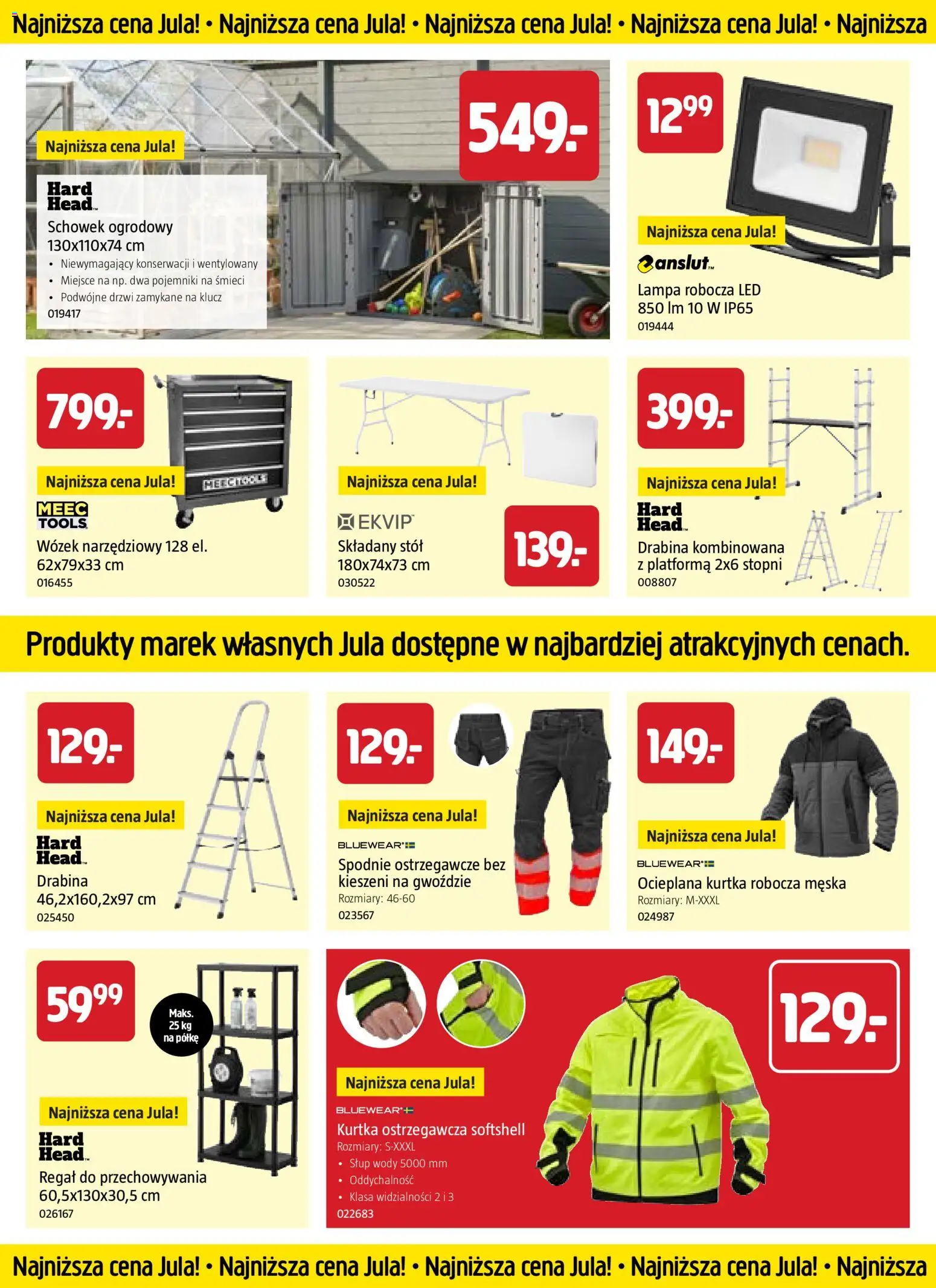 Jula Gazetka od 15.01.2026 | Strona: 6 | Produkty: Drabina, Stół, Lampa, Regał