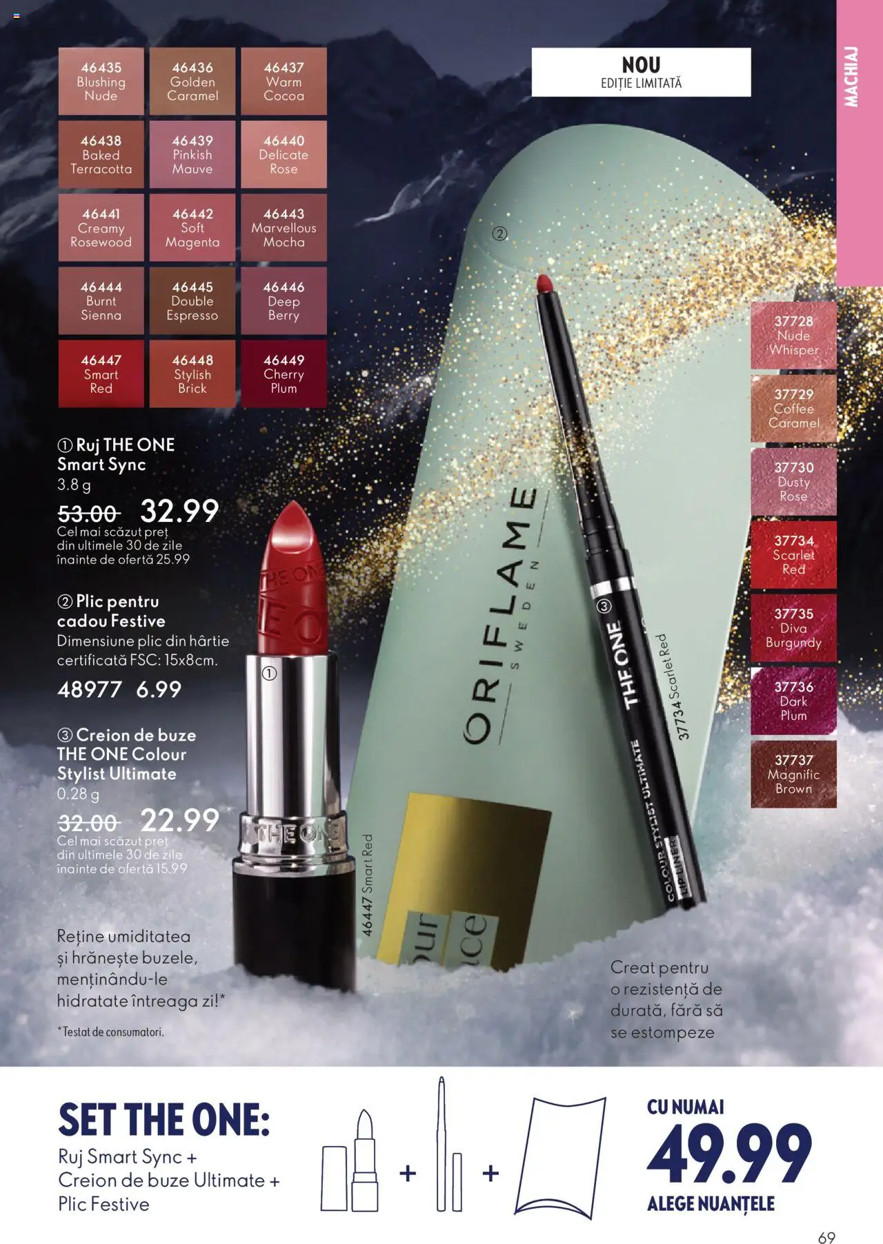Noul catalog Oriflame – valabil de la 12.11.2025 | Pagină: 69 | Produse: Machiaj, Ruj