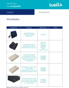 Pré-visualização Well’s Catálogo de Ortopedia válido de 12.02.2024 | Página: 120 | Produtos: Algodão, Almofada