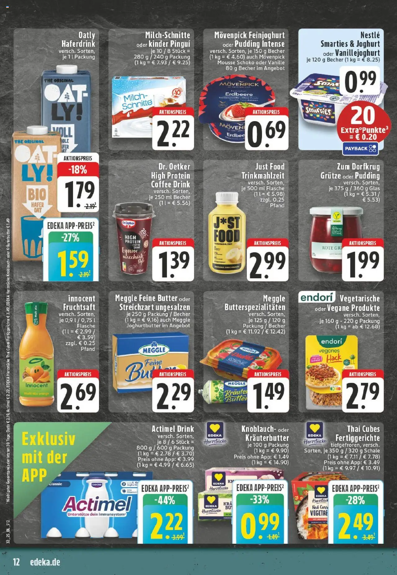Edeka prospekt Neuss-Meertal	 - gültig ab dem 03.08.2025 | Seite: 12 | Produkte: Haferdrink, Oatly, Fertiggerichte, Knoblauch