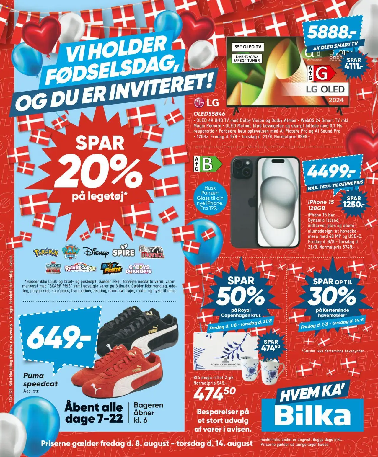 Bilka Tilbudsavis gyldig fra 08.08.2025 | Side: 1 | Produkter: Processor, Smart TV, TV