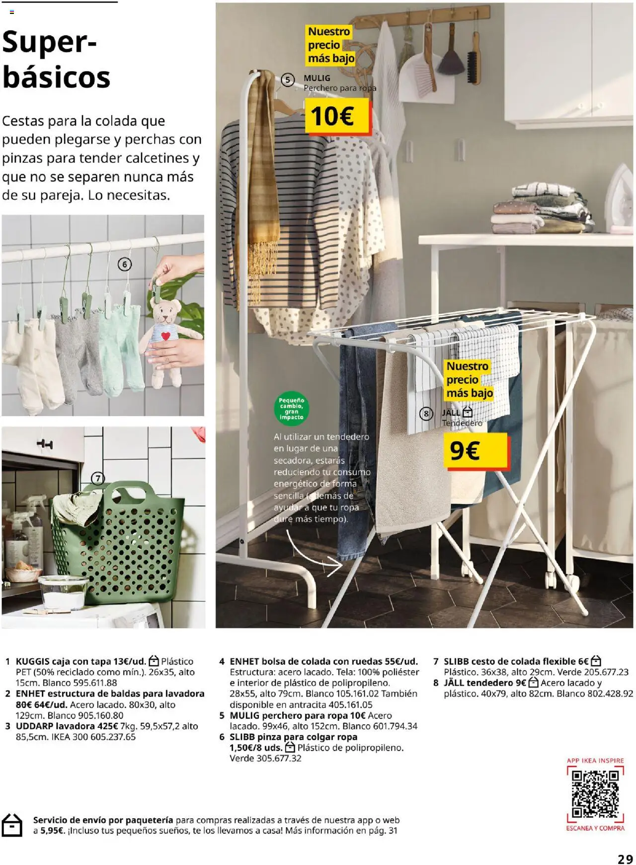 Catálogo IKEA Baños │ válido desde el 01.09.2025 | Página: 29 | Productos: Perchero, Té, Tendedero, Bolsa