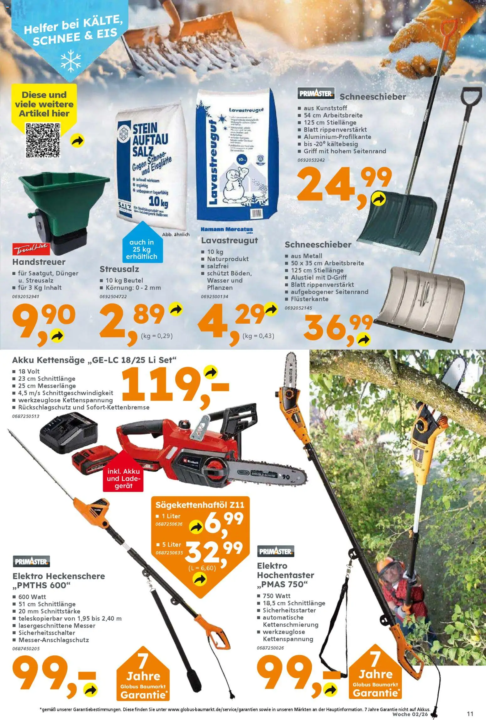 Globus Baumarkt prospekt Dresden – gültig ab 05.01.2026 | Seite: 11 | Produkte: Wasser, Salz, Eis