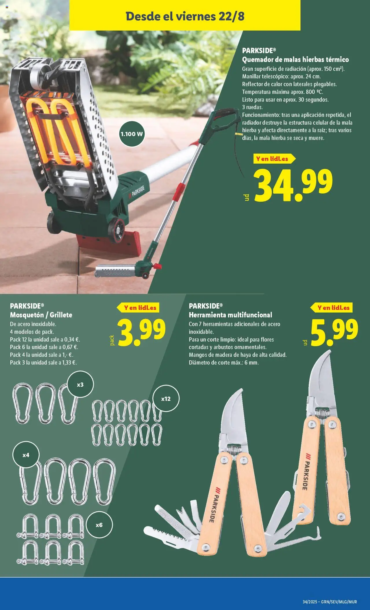 Lidl catálogo de bazar VAL │ válido desde el 18.08.2025 | Página: 19 | Productos: Quemador, Radiador