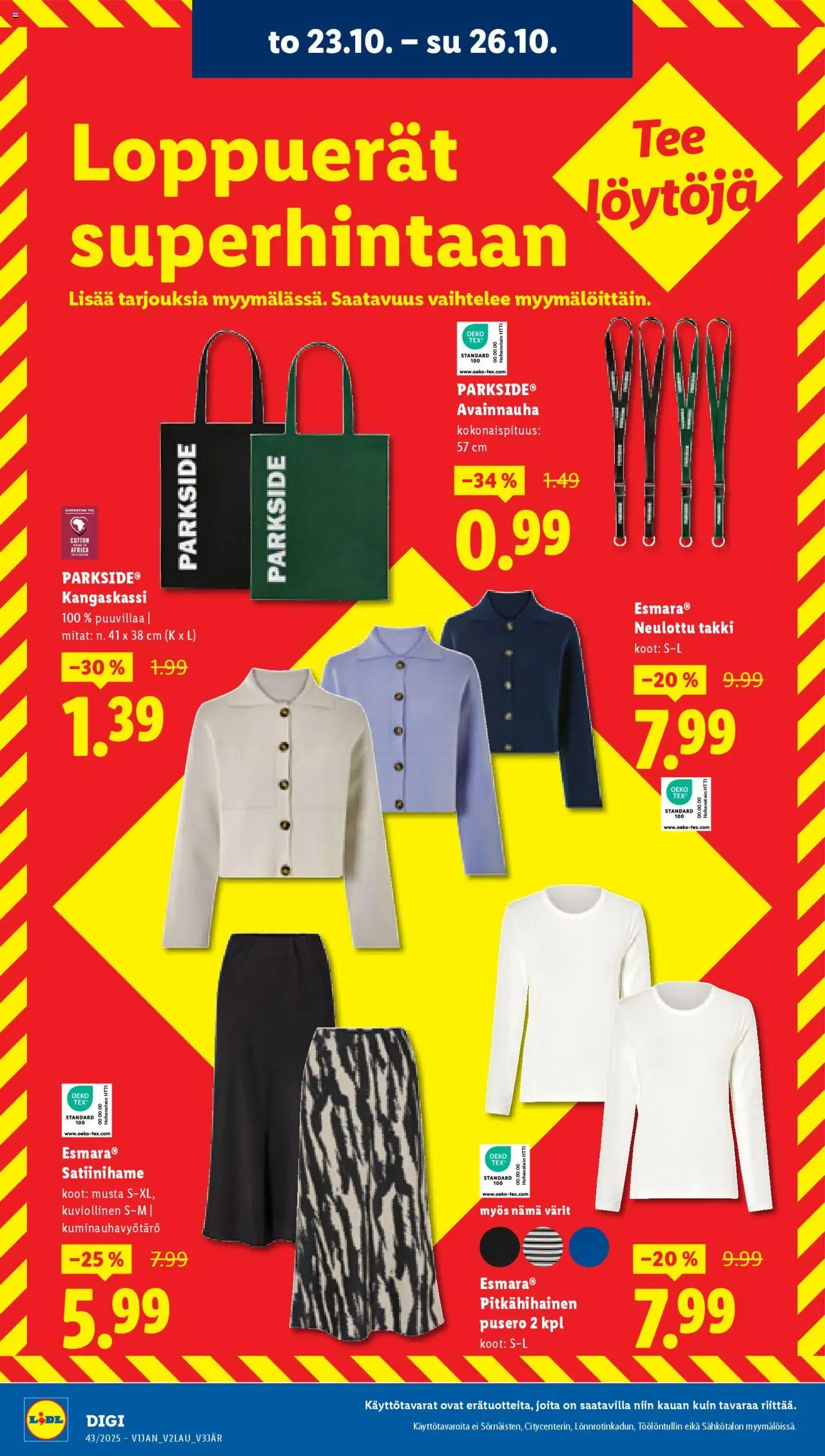 Lidl tarjoukset – voimassa 23.10.2025 alkaen | Sivu: 24 | Tuotteet: Pusero, Takki