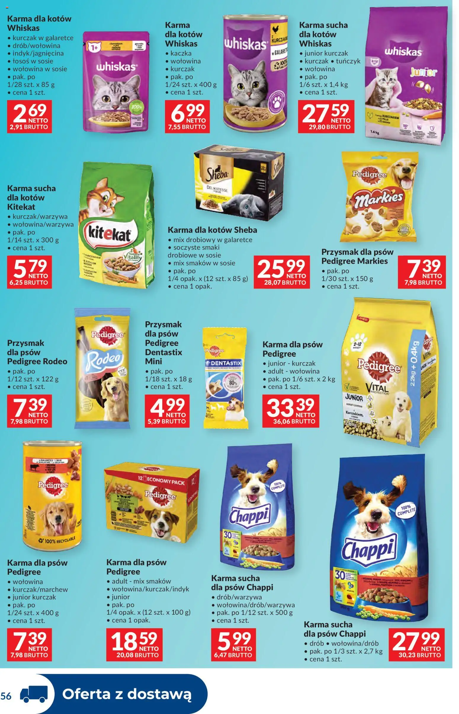 Makro Gazetka - Dystrybucja do sklepów od 25.11.2025 | Strona: 56 | Produkty: Łosoś, Tuńczyk, Karma dla psów, Chappi karma