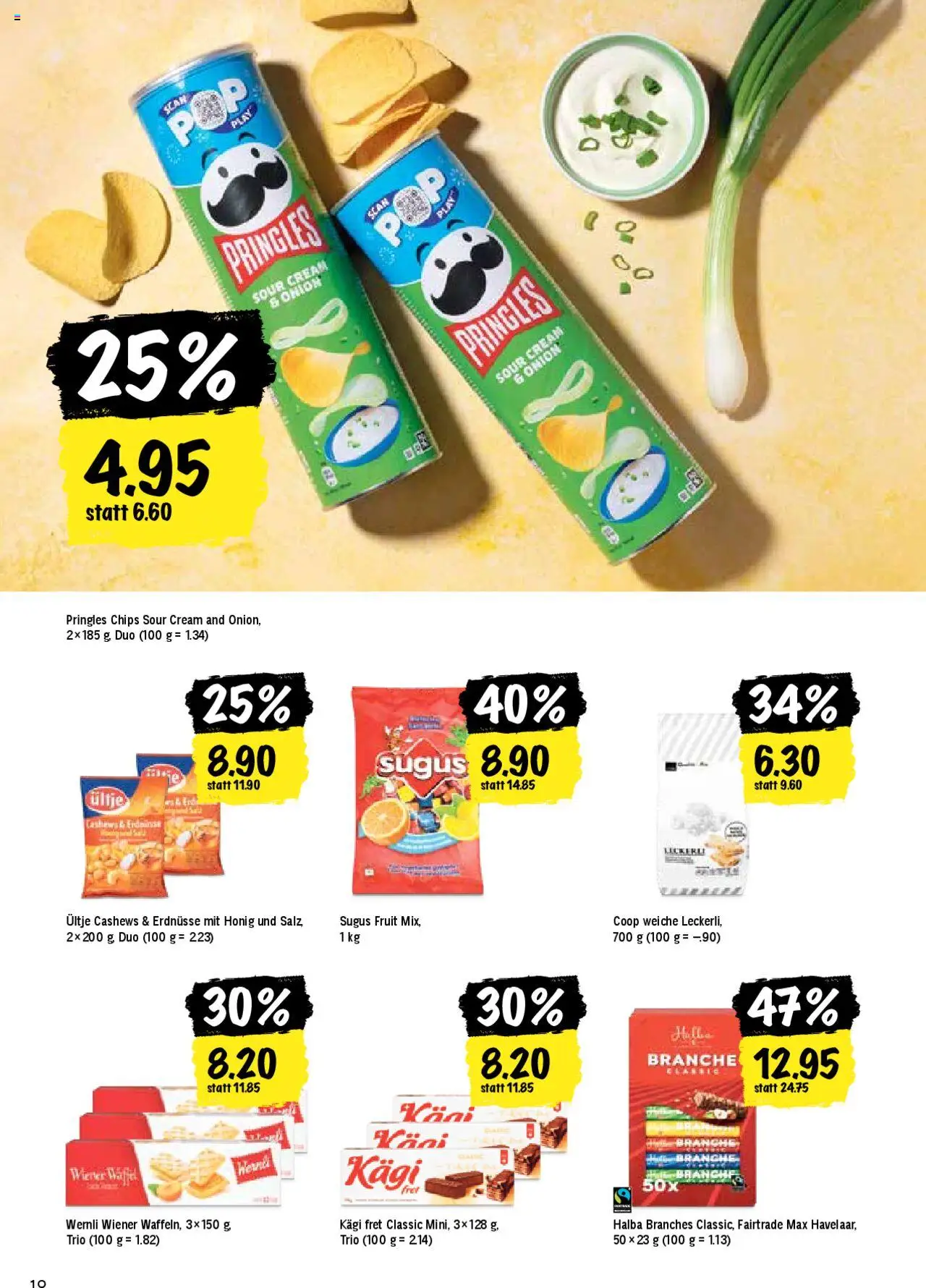 Coop Aktionen ab 26.06.2025 | Seite: 10 | Produkte: Erdnüsse, Waffeln, Chips, Salz