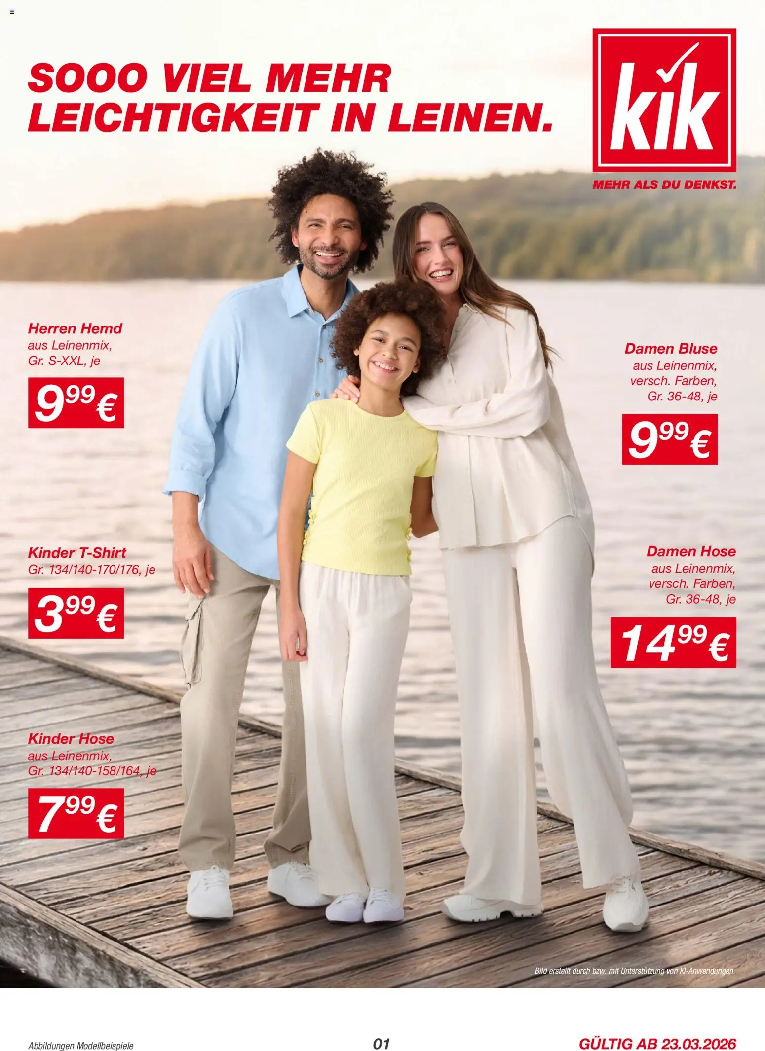 Kik Prospekt aktuell gültig ab 23.03.2026 | Seite: 1 | Produkte: Hemd, Bluse, Hose