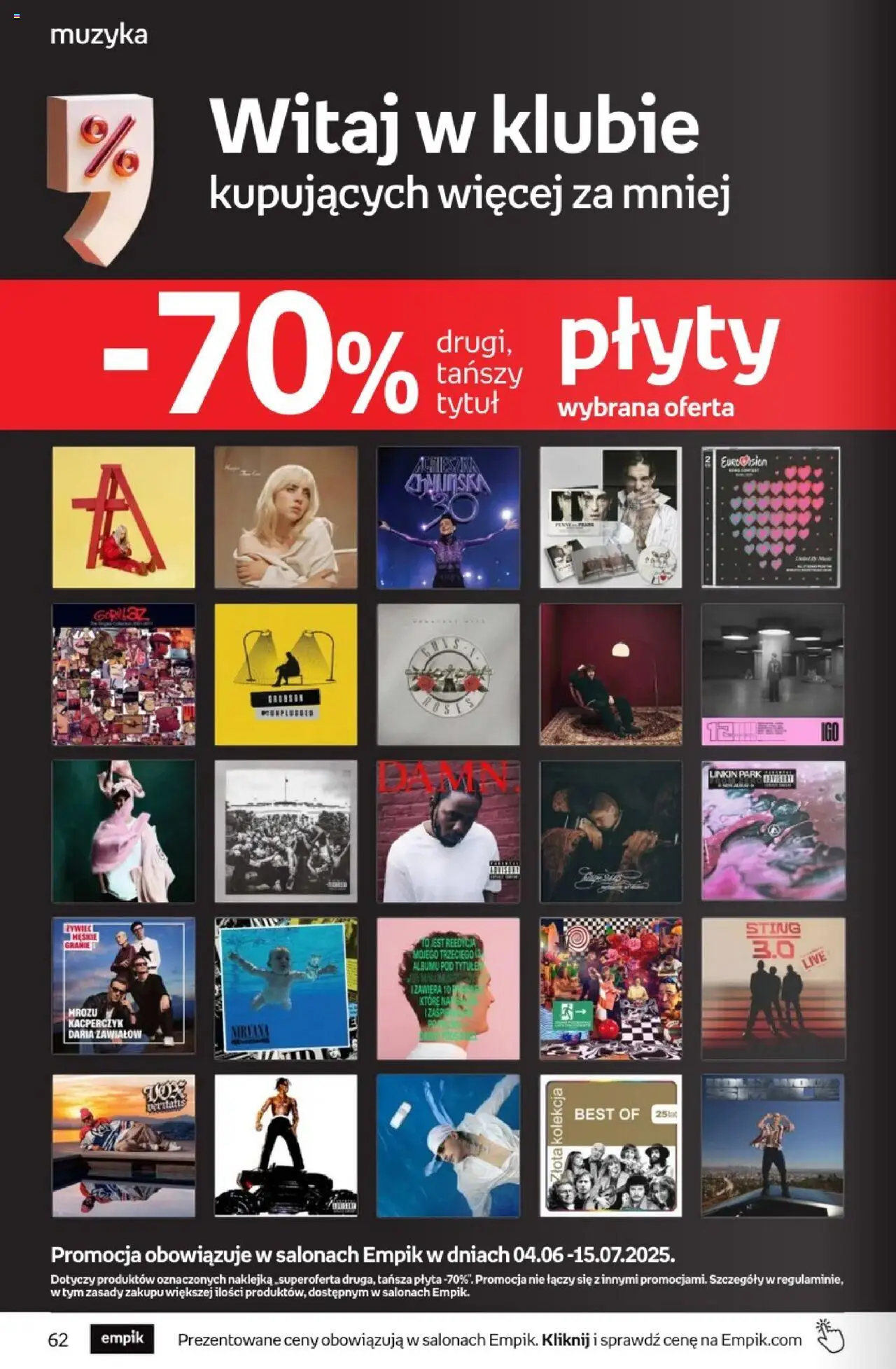 Empik promocje od 18.06.2025 | Strona: 62 | Produkty: Plyty