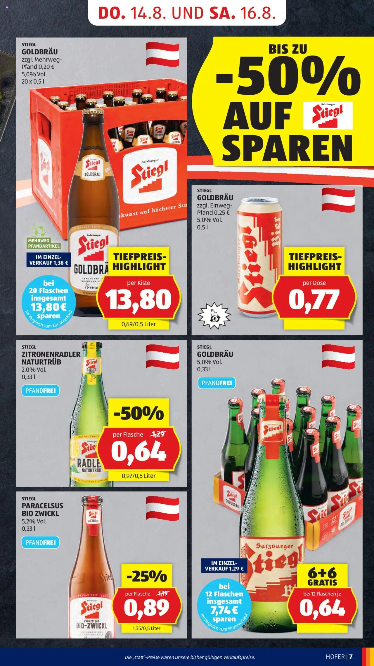 Hofer AT akciós ujság - amely érvényes a következő dátumtól: 14.08.2025 | Oldal: 9 | Termékek: Radler