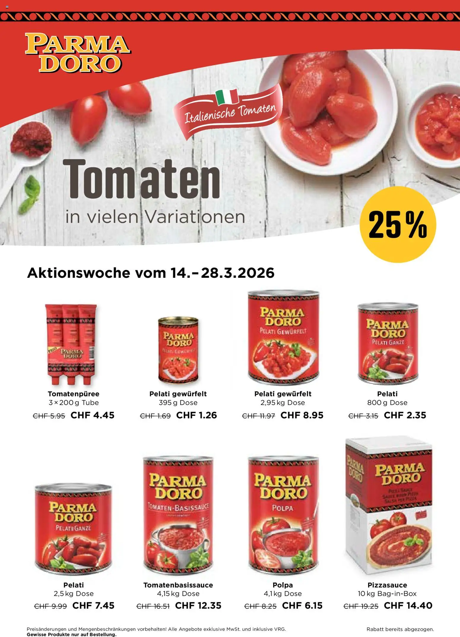 Prodega aktionen – gültig ab 23.03.2026 | Seite: 22 | Produkte: Tomatenpüree, Tomaten