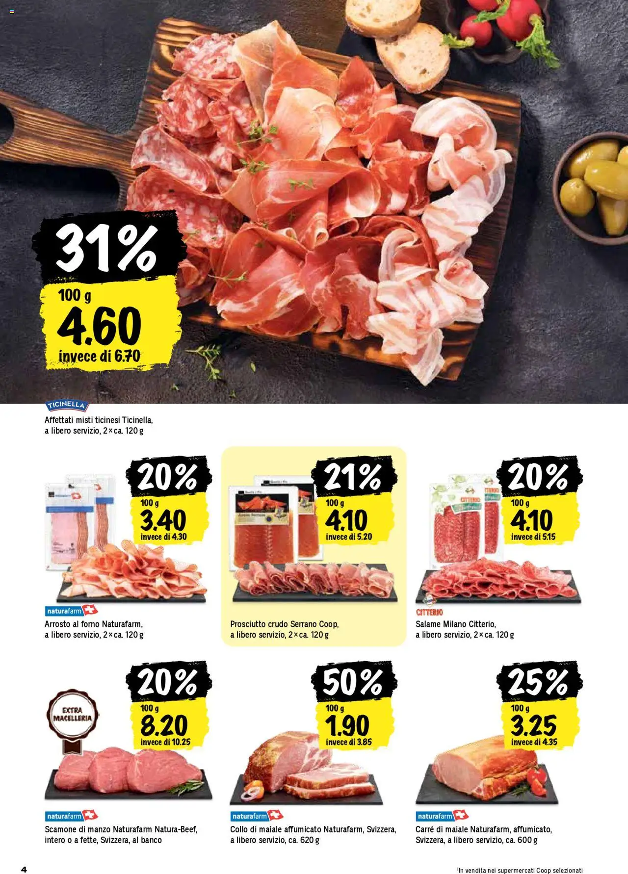 Coop - Una settimana di azioni – gültig ab 09.10.2025 | Seite: 4 | Produkte: Salami