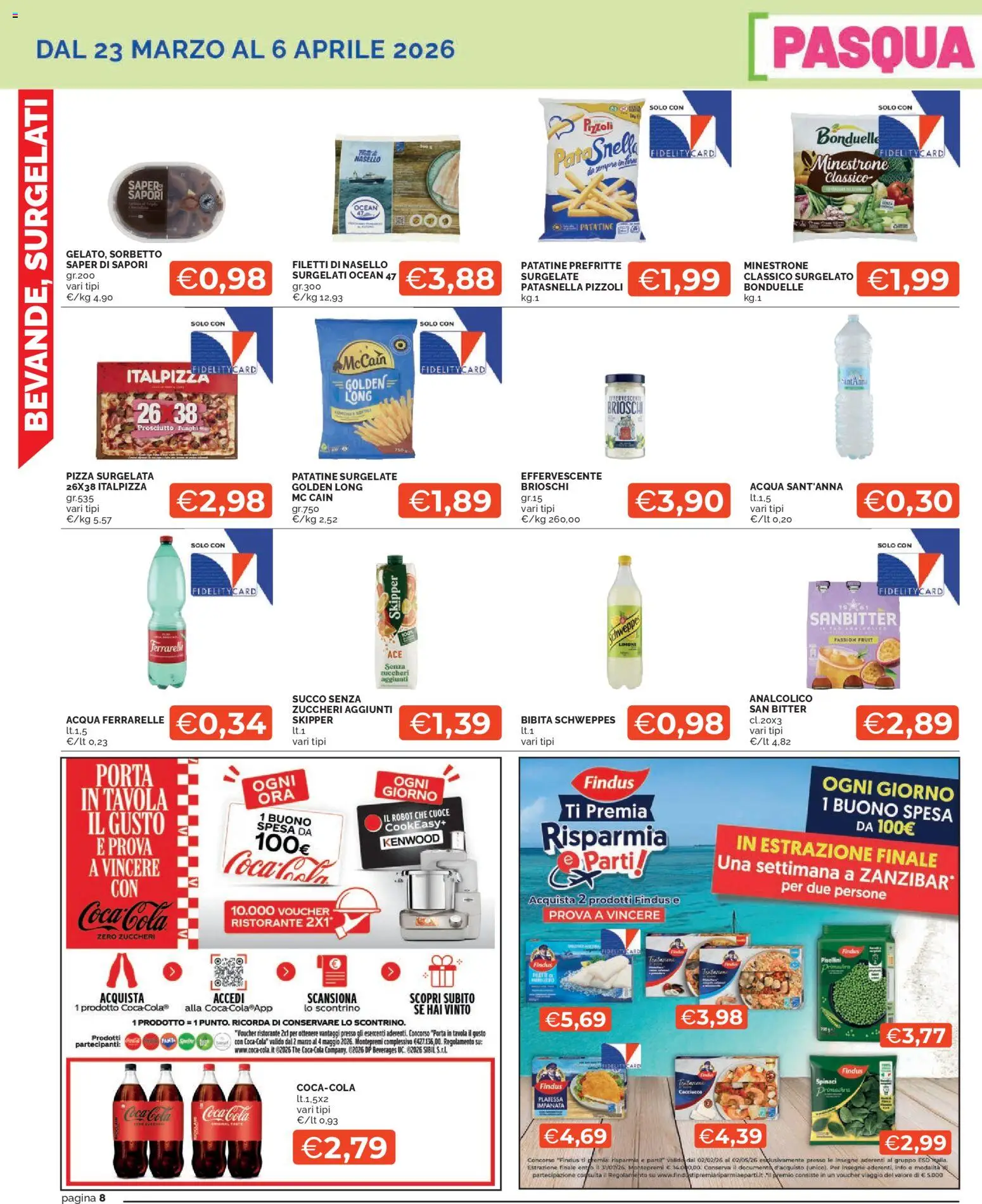 Volantino Mercatò del 23.03.2026 | Pagina: 8 | Prodotti: Patatine, Sorbetto, Limone, Ferrarelle