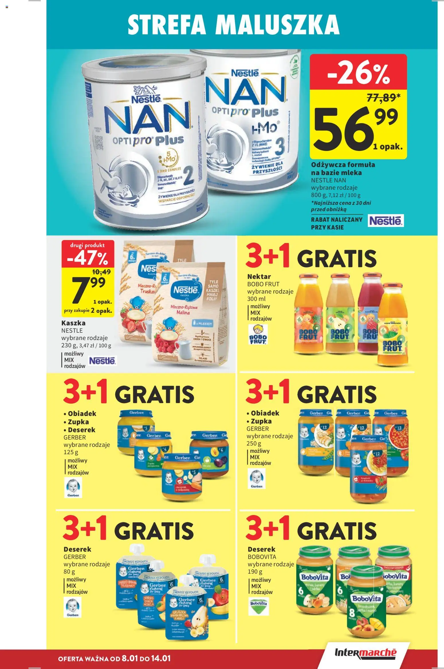 Intermarche Gazetka od 08.01.2026 | Strona: 29 | Produkty: Malina, Mleka, Bób, Banany