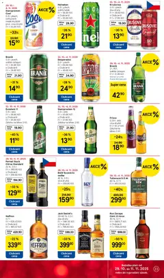 Náhled letáku Tesco leták - Hypermarket od 29.10.2025 | Strana: 23 | Produkty: Rum, Whiskey, Heffron, Braník