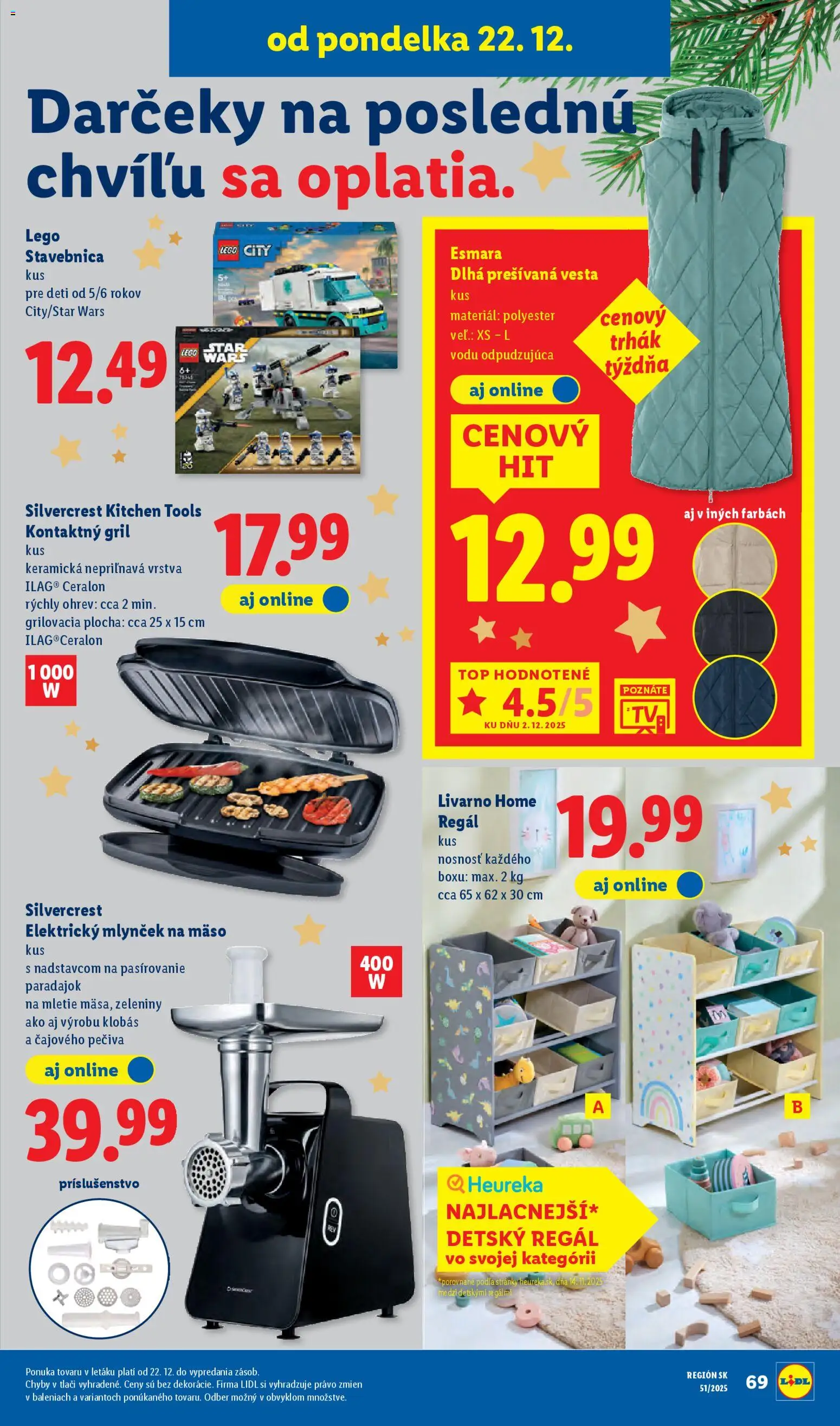 Nové Lidl akcie – leták je platný od 18.12.2025 | Strana: 39 | Produkty: Gril, Regál, Vesta, Mlynček