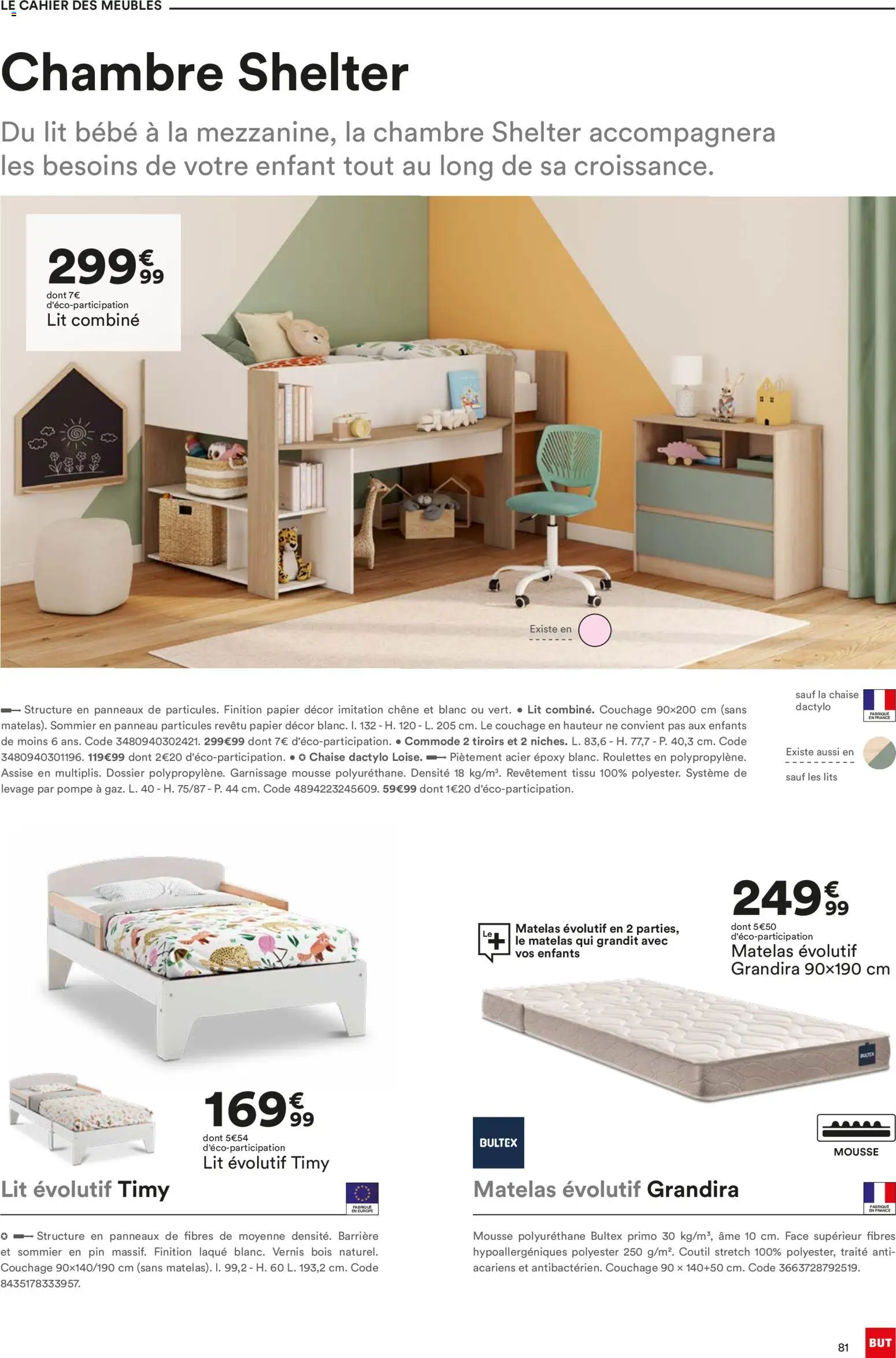 {H1} | Page: 81 | Produits: Commode, Sommier, Chaise, Tiroirs