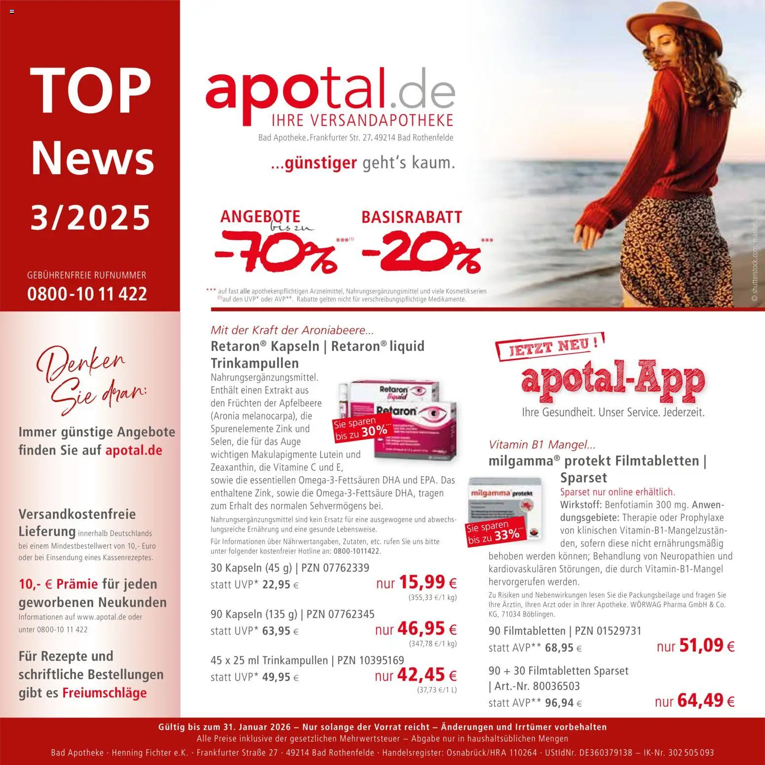 Apotal Top News – gültig ab 29.12.2025 | Seite: 1 | Produkte: Bad