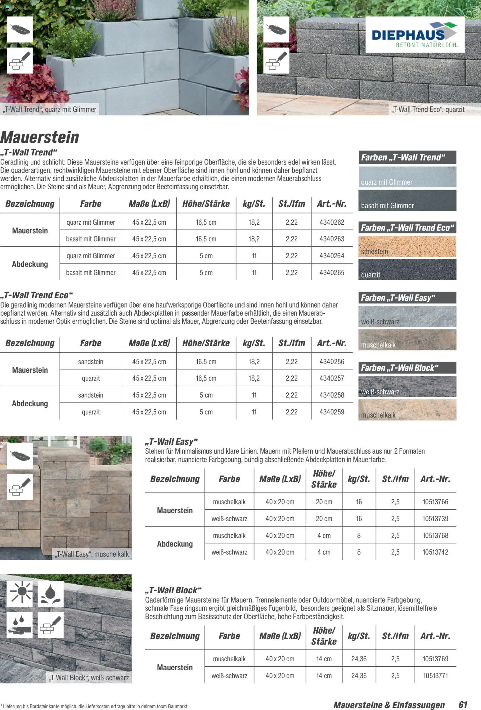 Toom Baumarkt Gartenbaustoffe 2026 – gültig ab 20.02.2026 | Seite: 61