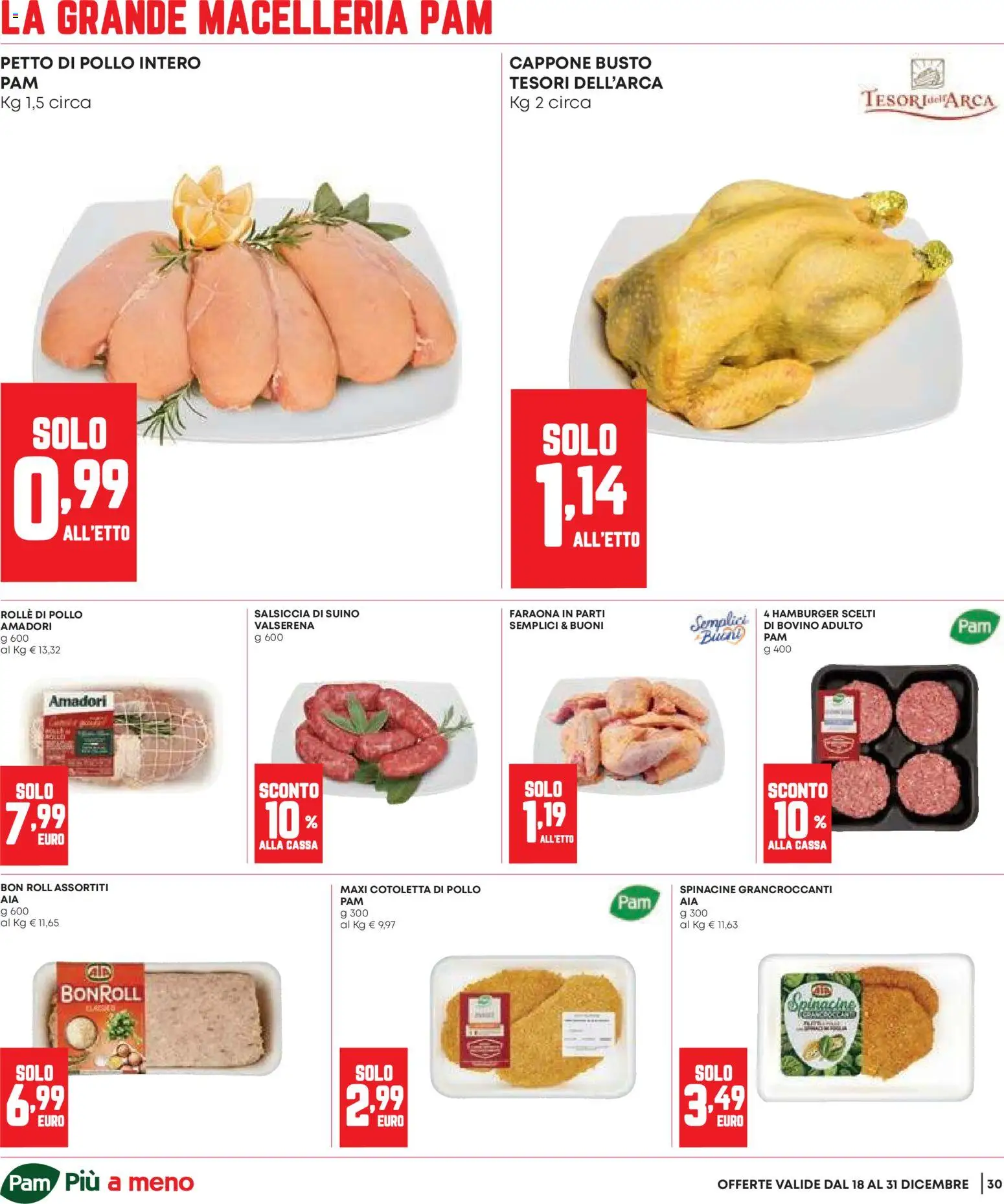 Volantino Panorama del 18.12.2025 | Pagina: 30 | Prodotti: Pollo, Suino, Salsiccia, Hamburger