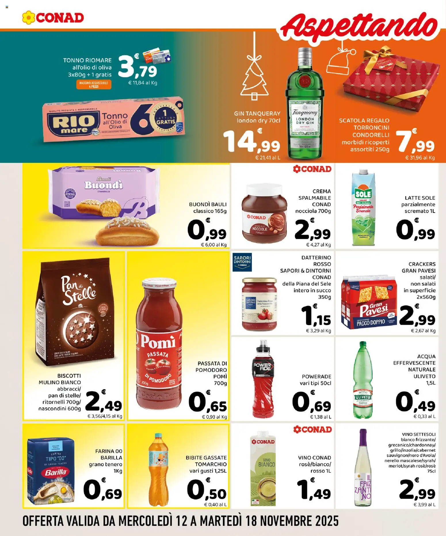 Volantino Conad del 12.11.2025 | Pagina: 4 | Prodotti: Crema, Acqua, Pomodoro, Passata di pomodoro