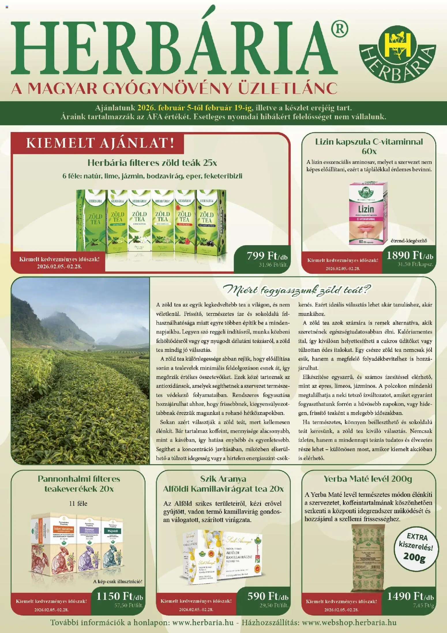 Herbária akciós ujság - amely érvényes a következő dátumtól: 05.02.2026 | Oldal: 1