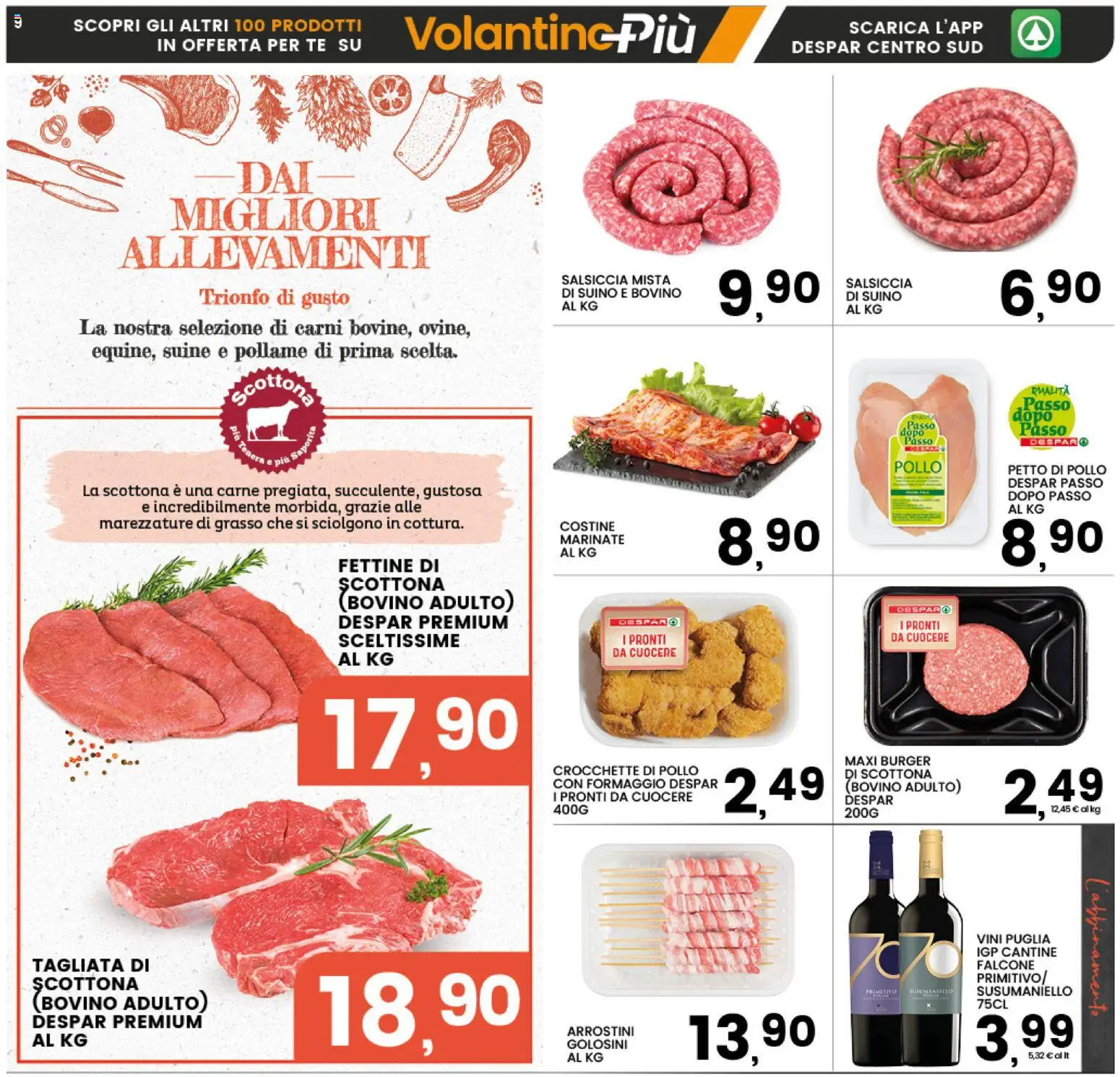 Volantino Interspar del 12.01.2026 | Pagina: 9 | Prodotti: Bovino, Pollo, Formaggio, Crocchette