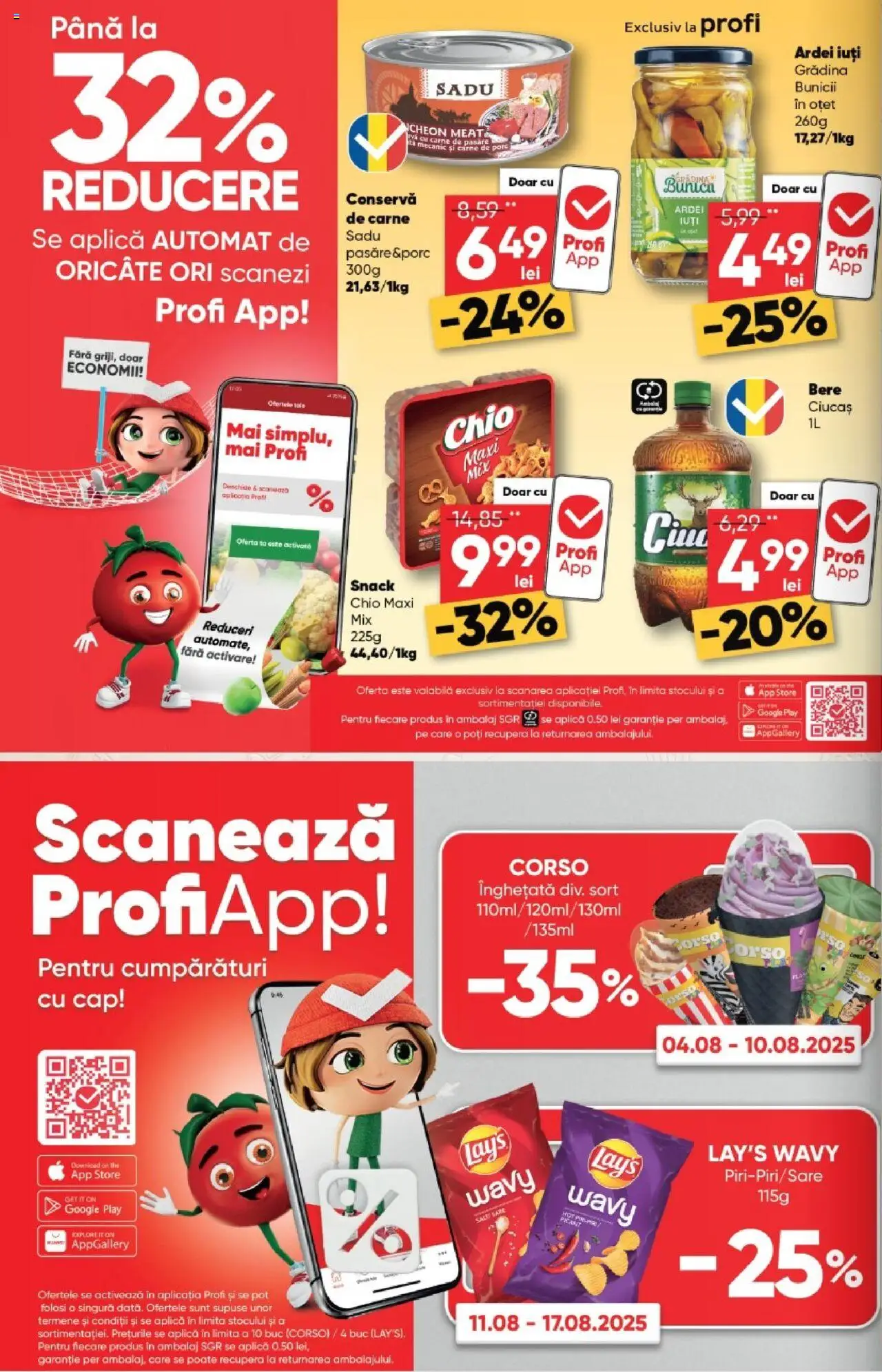 Catalog Profi Super – valabil de la 06.08.2025 | Pagină: 8 | Produse: Ardei, Oțet, Bere, Înghețată