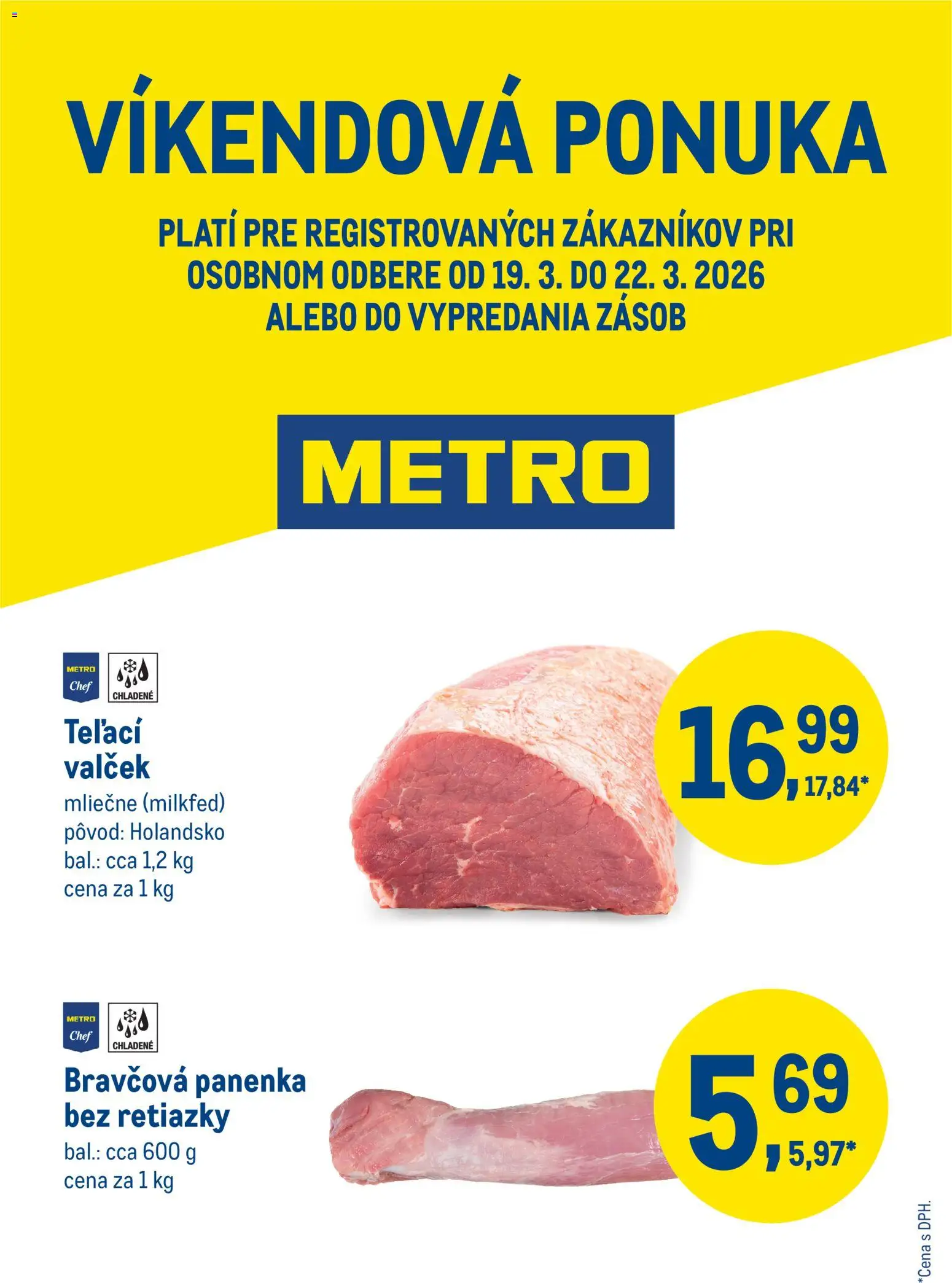 Nové Metro akcie – leták je platný od 19.03.2026 | Strana: 1 | Produkty: Bravčová panenka