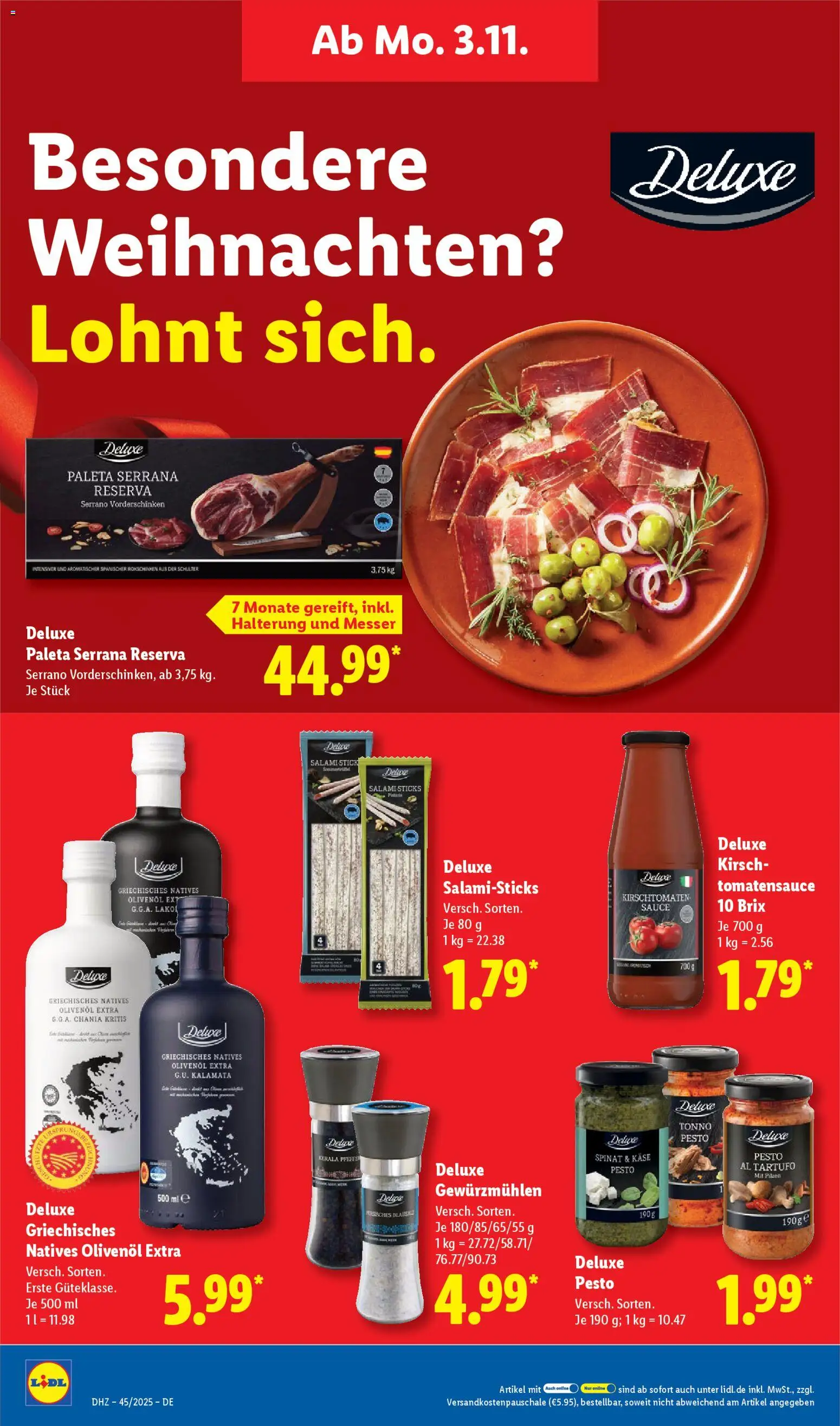 Lidl Prospekt Heppenheim – gültig ab 03.11.2025 | Seite: 24 | Produkte: Käse, Olivenol, Salami