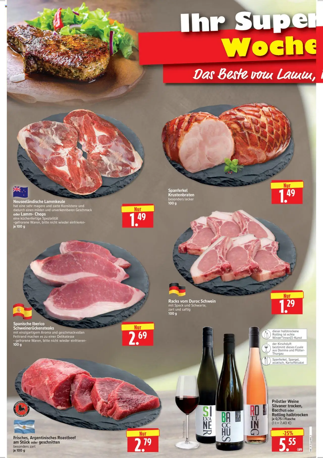 HERKULES - Sonderbeilage – gültig ab 11.09.2025 | Seite: 2 | Produkte: Lammkeule, Krustenbraten, Roastbeef