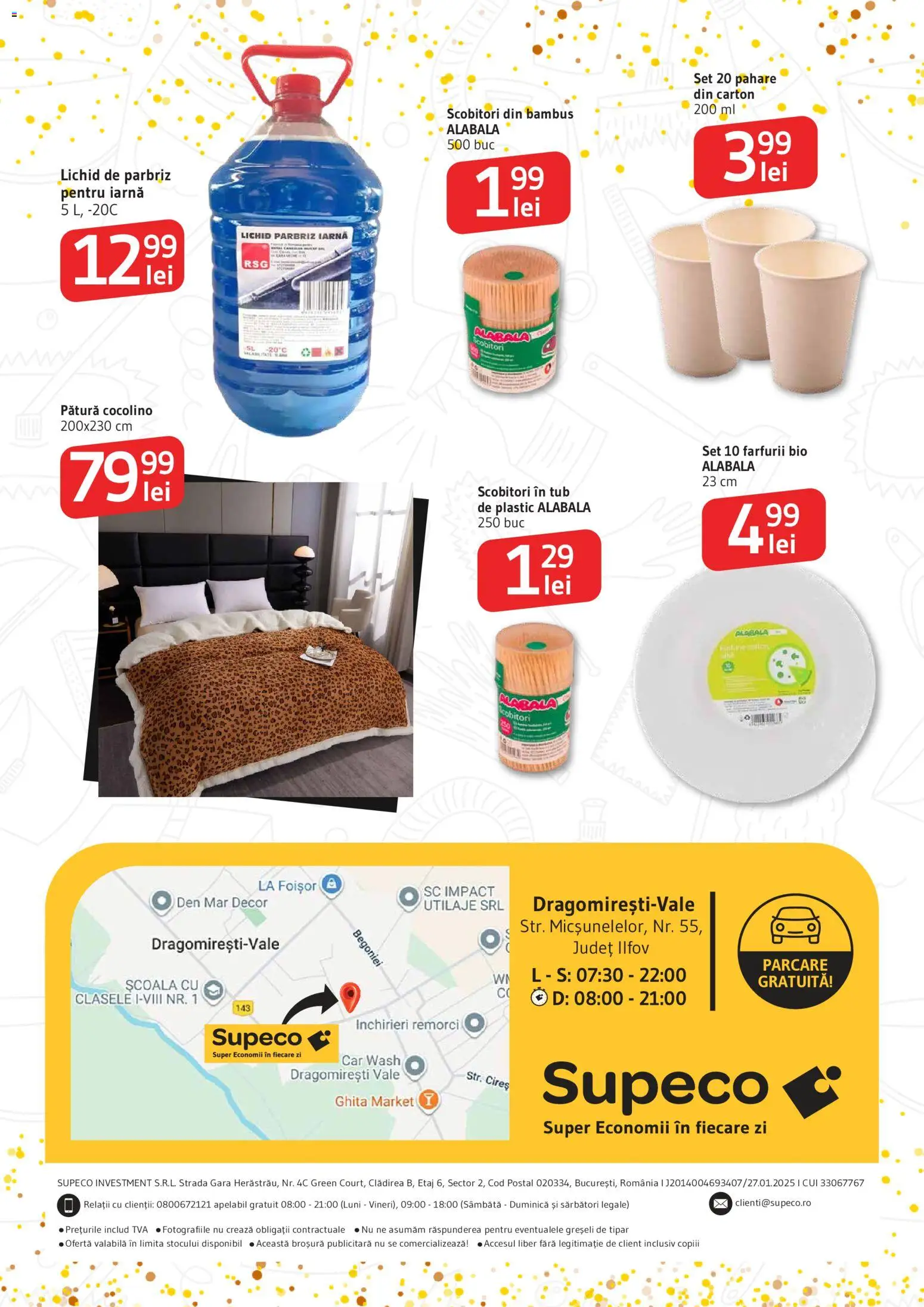 Noul catalog Supeco – valabil de la 27.12.2025 | Pagină: 6 | Produse: Şerit ödül, Pahare, Pătură, Peluş Köpek Yatağı