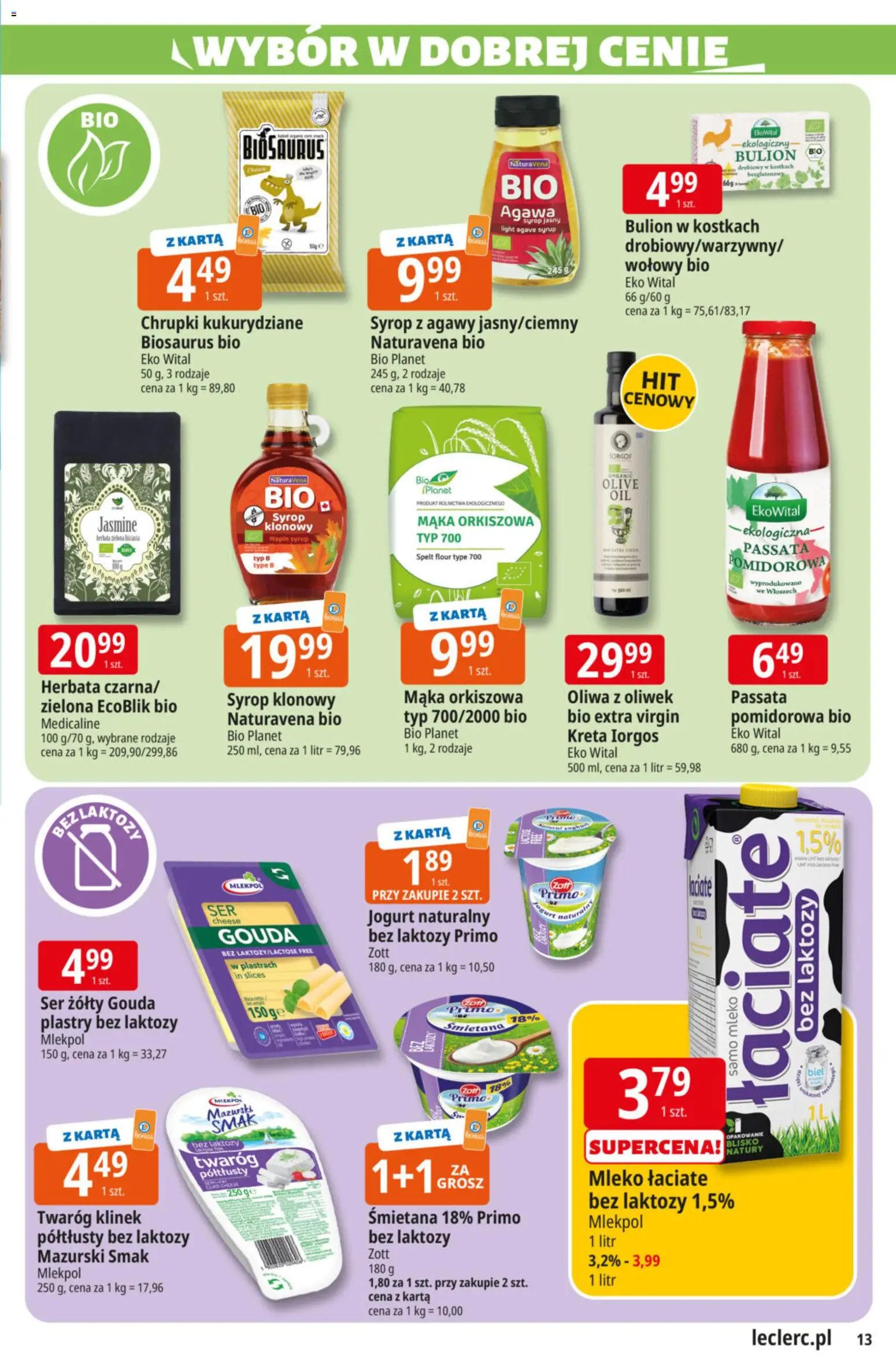 E.Leclerc Gazetka od 24.02.2026 | Strona: 13 | Produkty: Chrupki, Ser, Jogurt, Mąka orkiszowa