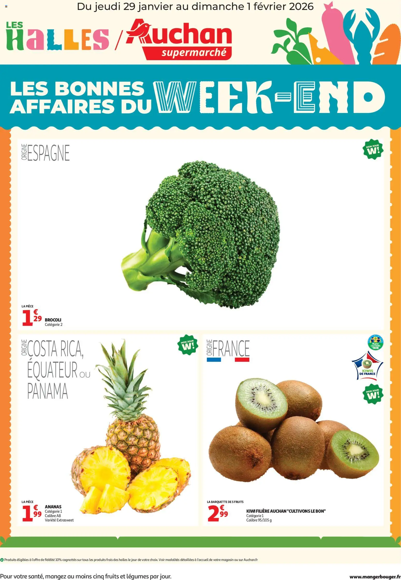 {H1} | Page: 1 | Produits: Brocoli, Ananas, Kiwi