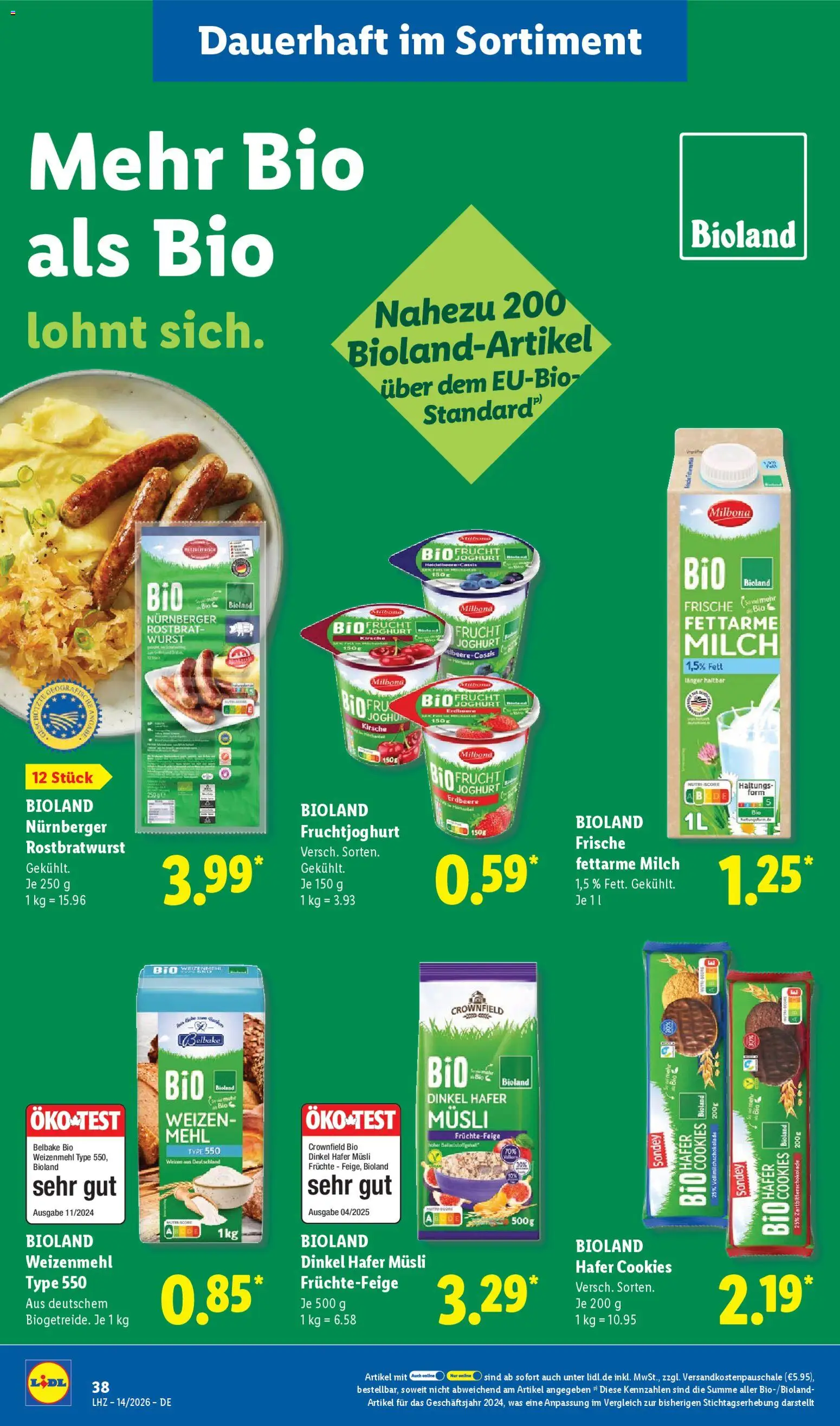 Lidl Německo leták od 30.03.2026 | Strana: 62 | Produkty: Test, Cookies, Milbona, Müsli