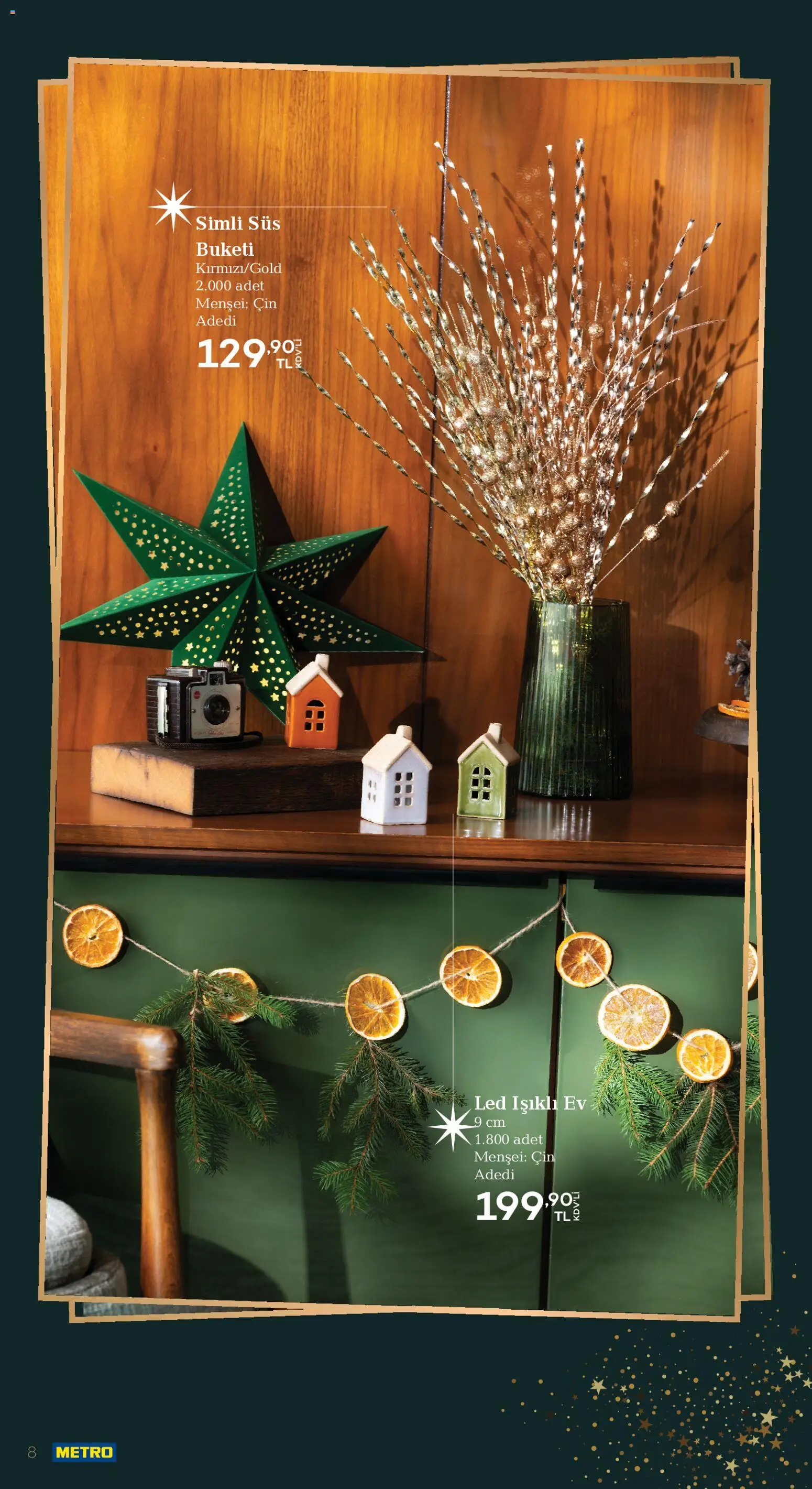 Metro - Yılbaşı Dekorasyon Kataloğu - 18.11.2025 tarihinden itibaren geçerlidir | Sayfa: 8 | Ürünler: Cin