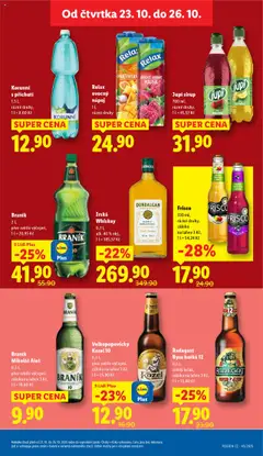 Náhled letáku Jupí sirup, 700 ml, různé druhy, 1 l = 45,57 Kč od 23.10.2025 | Strana: 21 | Produkty: Ovoce, Radegast Ryze Hořká 12, Cider, Citron
