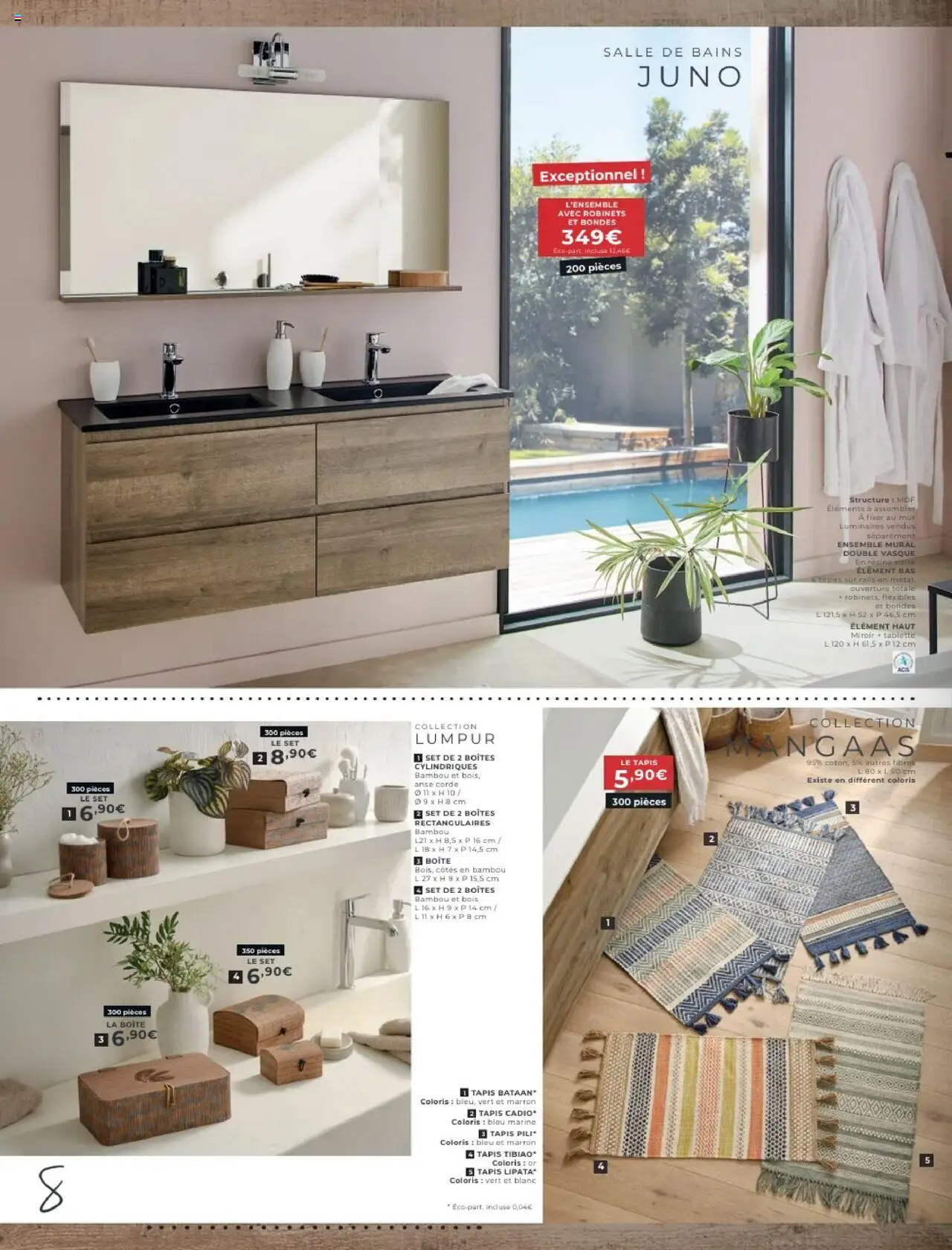  | Page: 8 | Produits: Tablette, Tiroirs, Miroir, Tapis