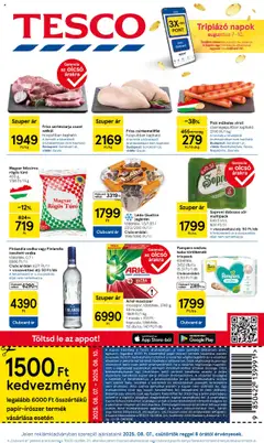 Tesco Hipermarket - Akciós újság  - amely érvényes a következő dátumtól: 07.08.2025