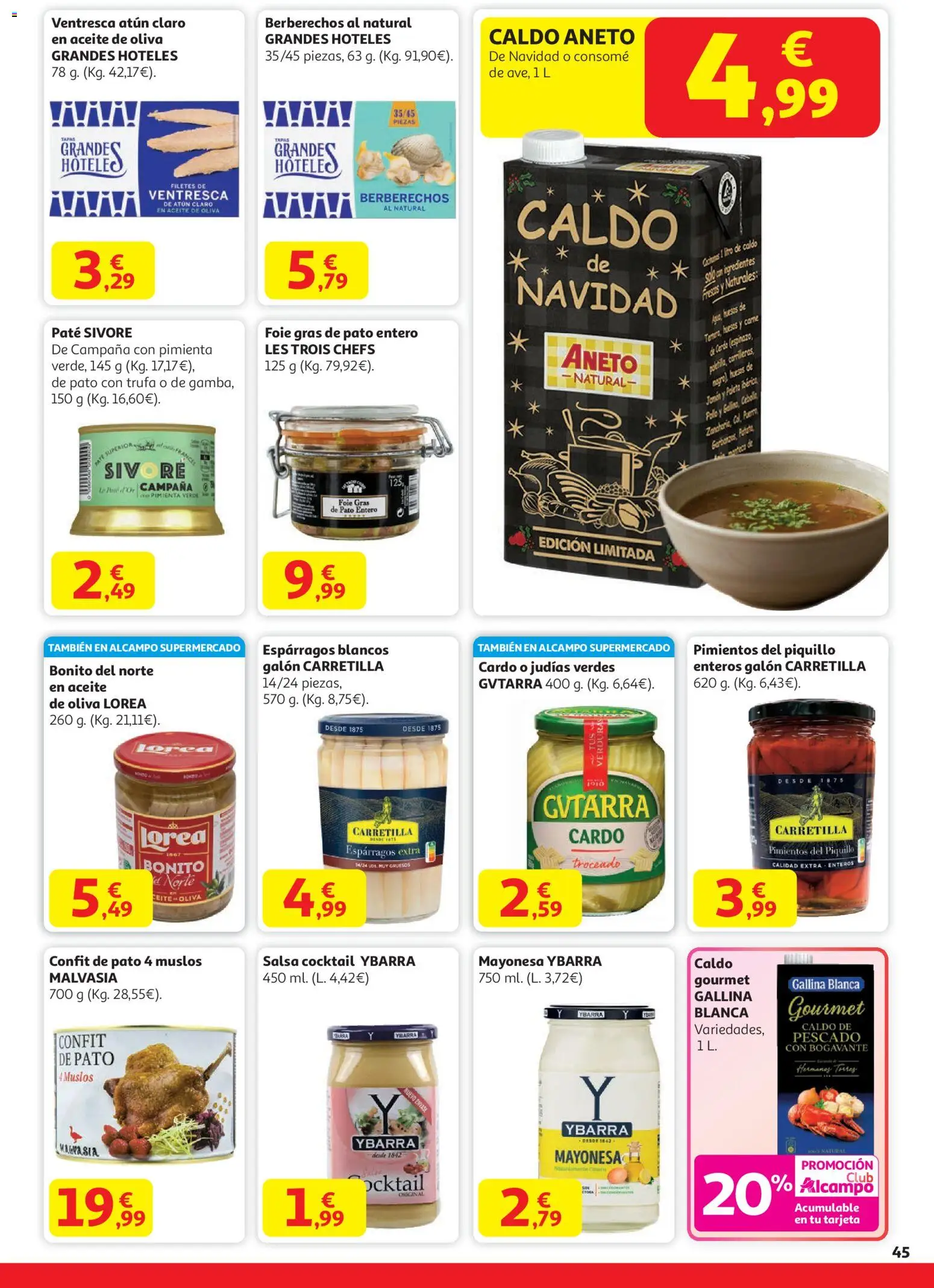 Alcampo - HG Unico │ válido desde el 11.12.2025 | Página: 45 | Productos: Cerdo, Νερό καρύδας, Fresas, Aceite de oliva