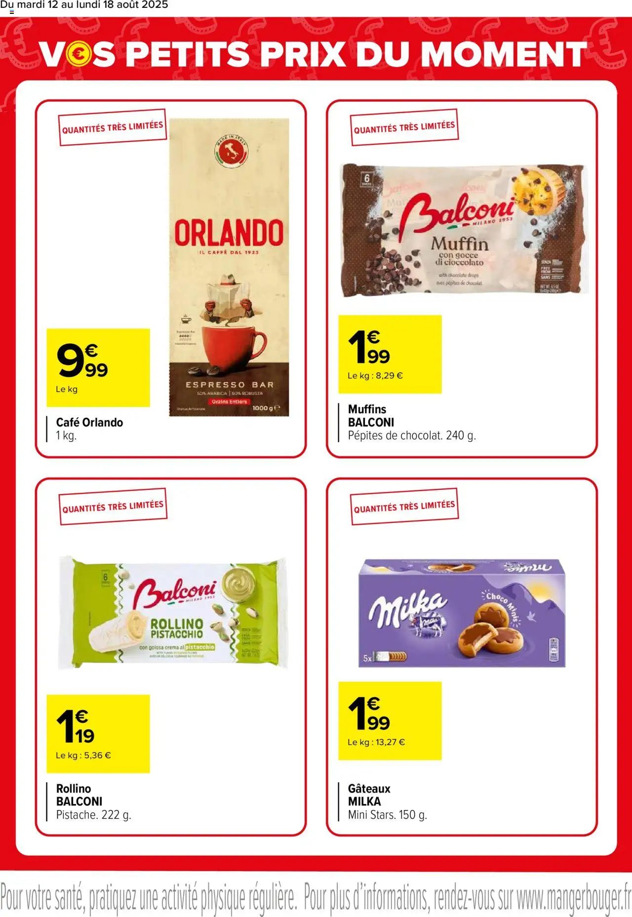  | Page: 4 | Produits: Muffins, Pépites de chocolat, Café, Chocolat