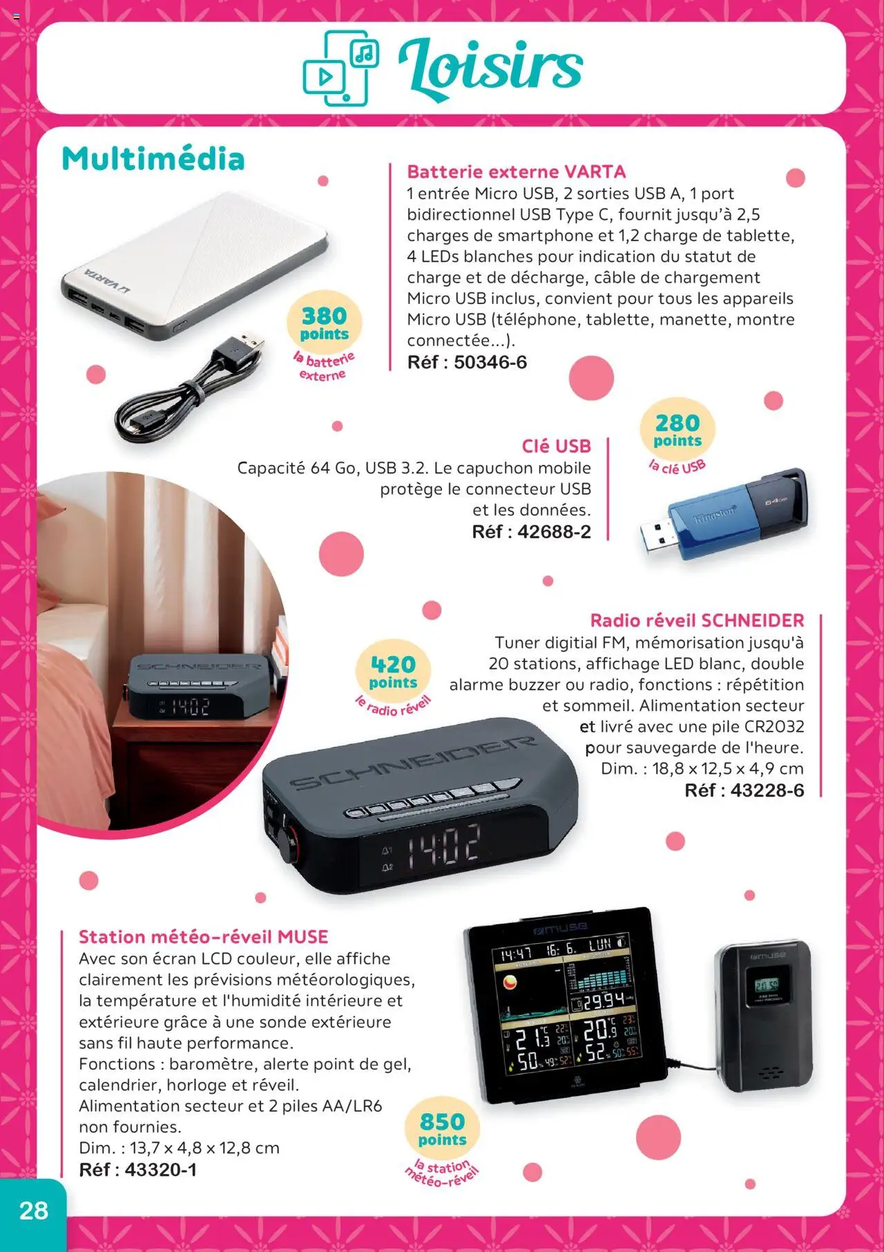 {H1} | Page: 28 | Produits: Smartphone, Réveil, Câble, Connecteur