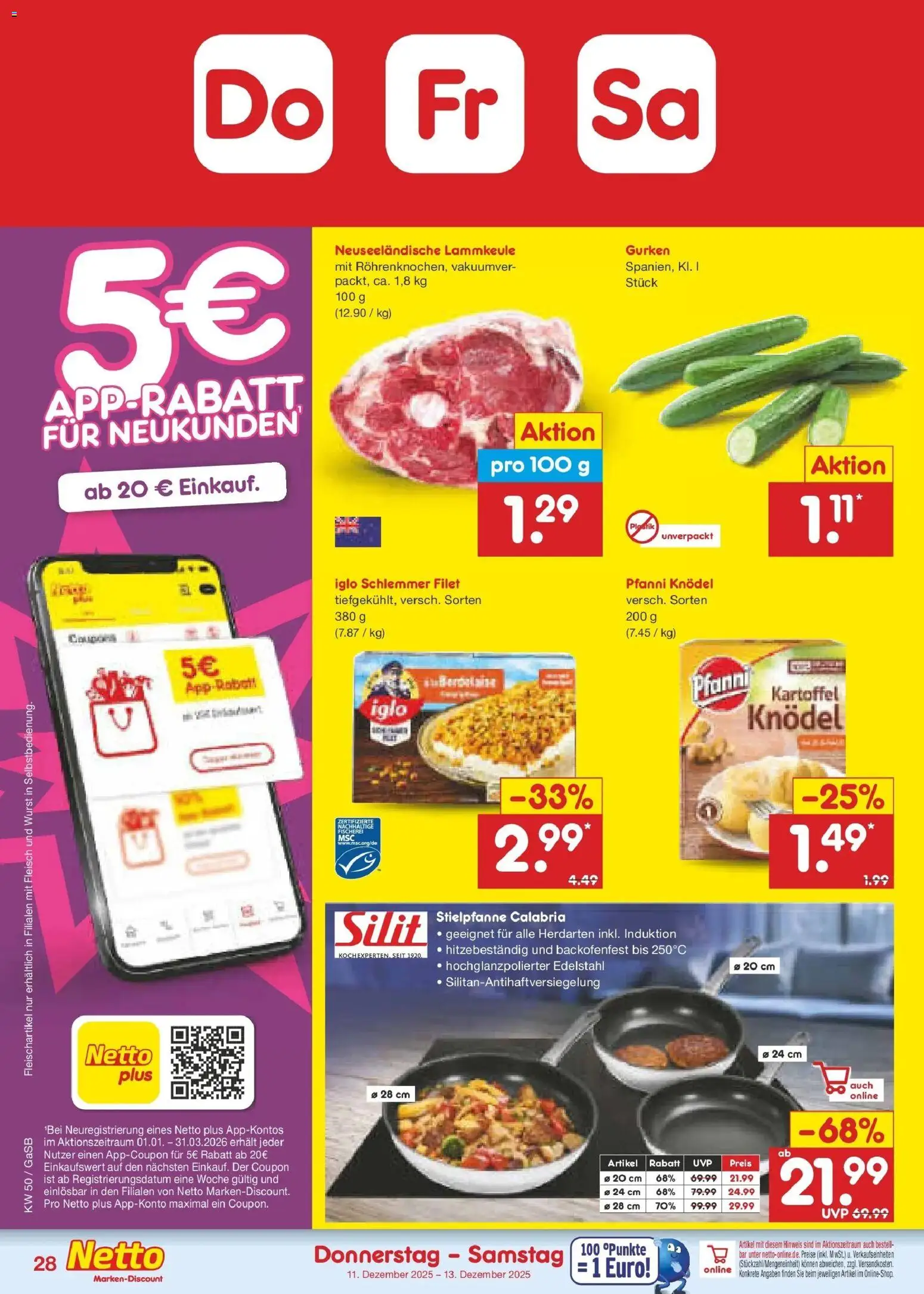 Netto Marken-Discount - Netto: Wochenangebote – gültig ab 07.12.2025 | Seite: 36 | Produkte: Lammkeule, Wurst, Fleisch, Gurken