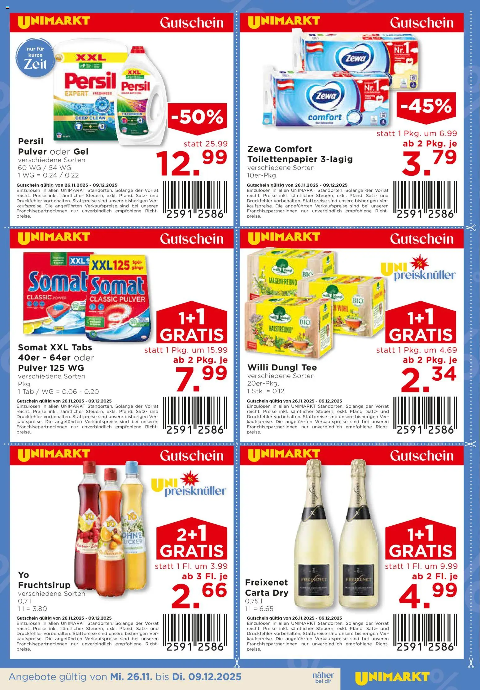 Unimarkt Flugblatt gültig ab 26.11.2025 | Seite: 16 | Produkte: Tee
