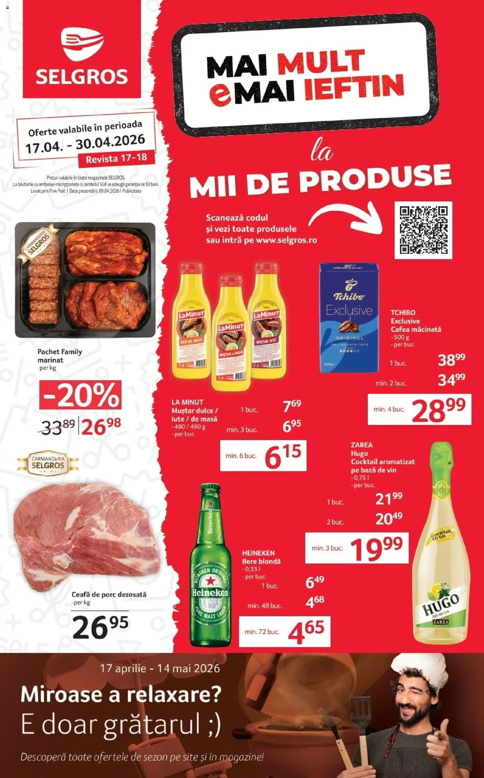 Noul catalog Selgros – valabil de la 17.04.2026 | Pagină: 1 | Produse: Keçeli kalem, Cafea, Vin, Muștar