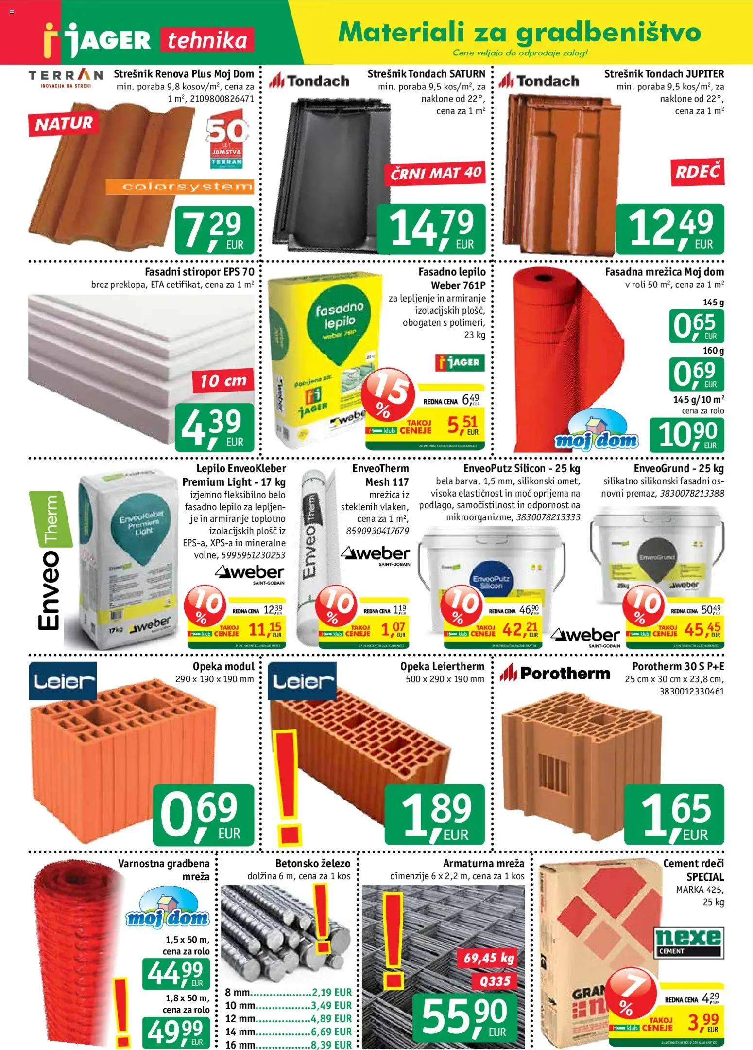 Novi Jager katalog ponudbe – veljaven od 10.12.2025 | Stran: 8 | Izdelki: Rolo, Kos, Mrežica, Lepilo