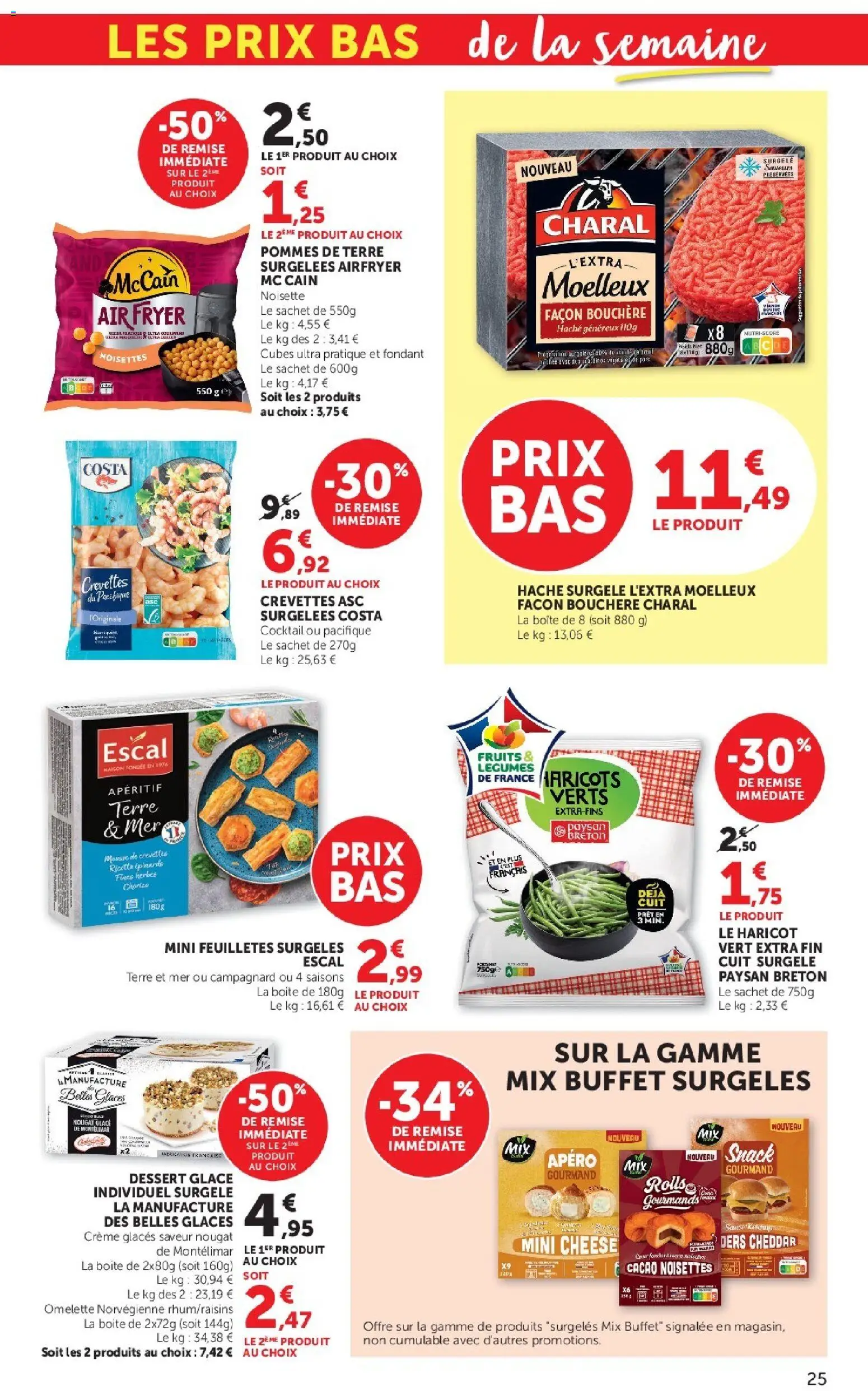 {H1} | Page: 25 | Produits: Nougat, Air fryer, Crème, Pommes de terre