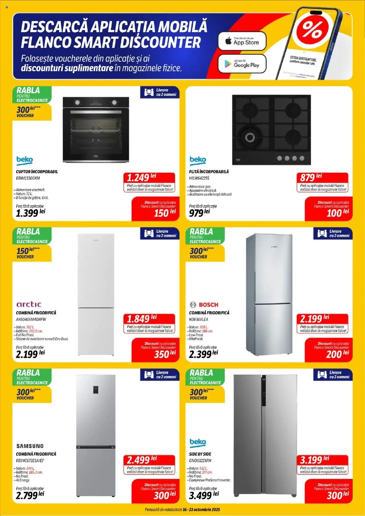 Noul catalog Flanco – valabil de la 16.10.2025 | Pagină: 9 | Produse: Cuptor, Plită, Combină frigorifică