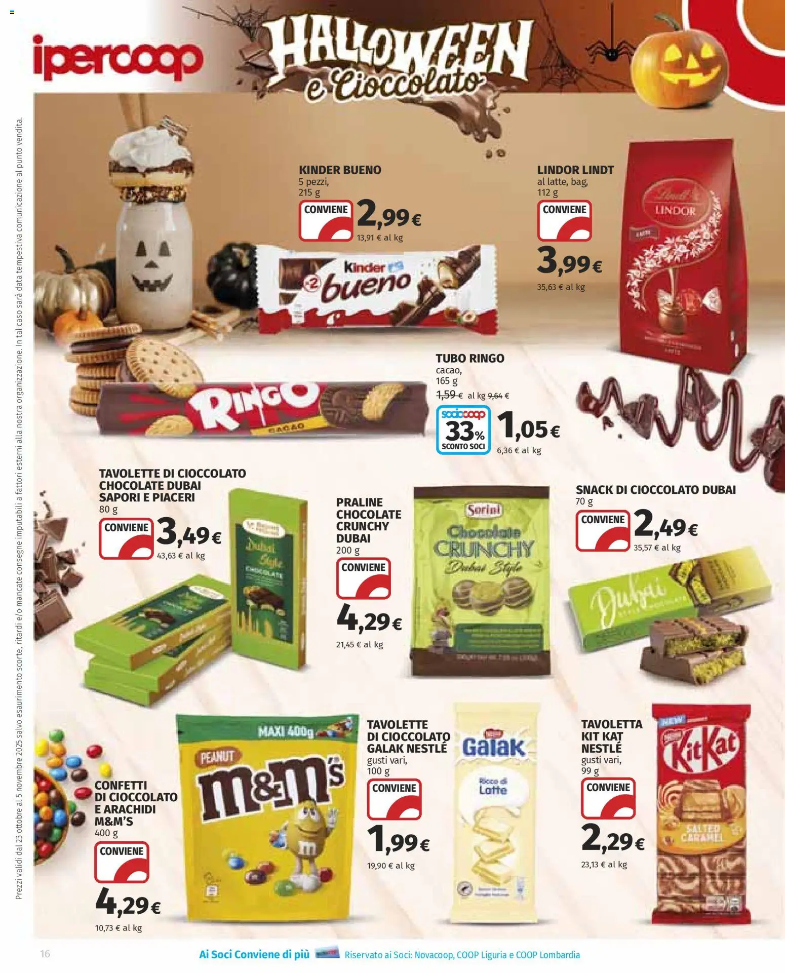 Volantino Ipercoop del 23.10.2025 | Pagina: 16 | Prodotti: Cioccolato, Latte, Data, Cacao