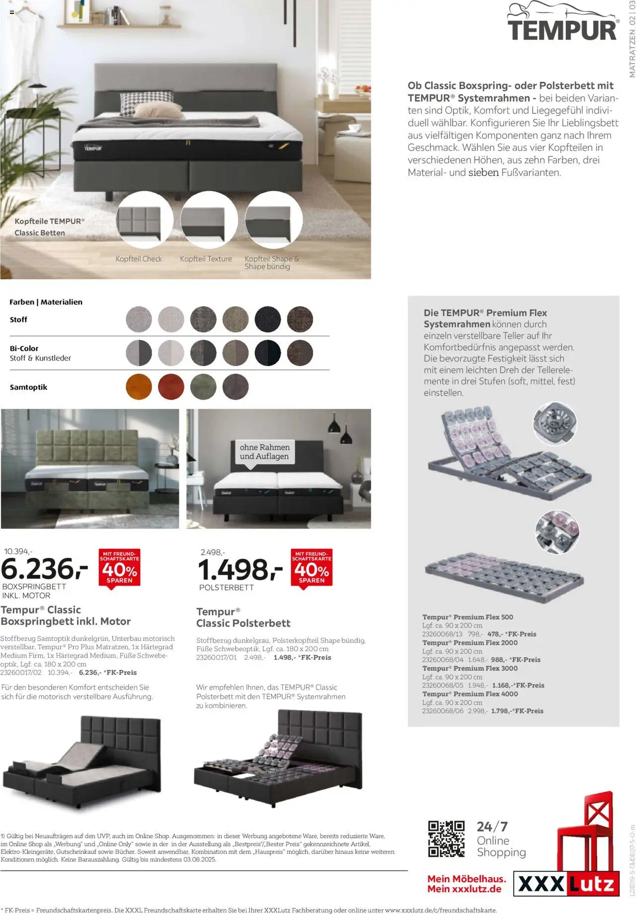 XXXL Lutz Fachberatertage – gültig ab 22.09.2025 | Seite: 3 | Produkte: Boxspringbett, Polsterbett